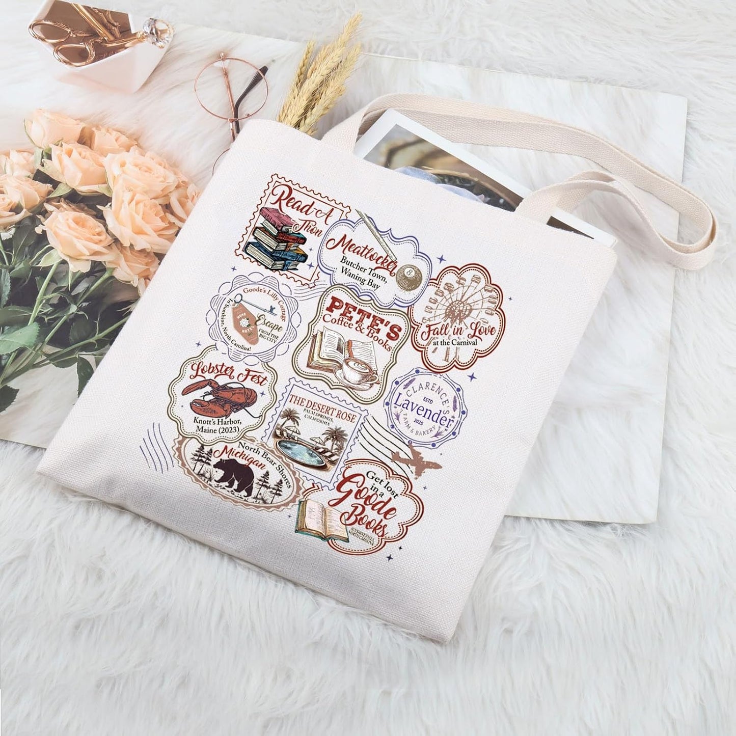 TIIMG Emily Book Readers Gift Novel Lovers Romance Book Reader Bookish Gift Reading Club Tote Bag