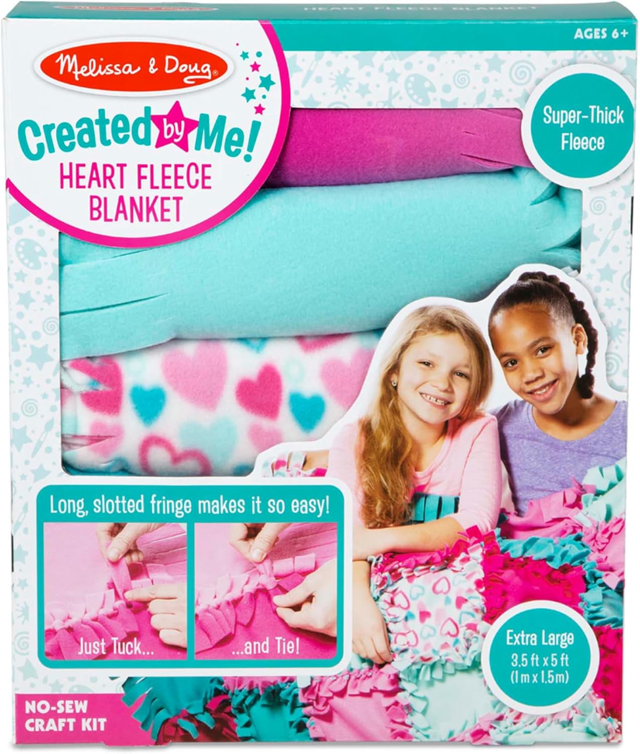 Melissa & Doug Fleece Quilt No-Sew Craft Kit, Multi