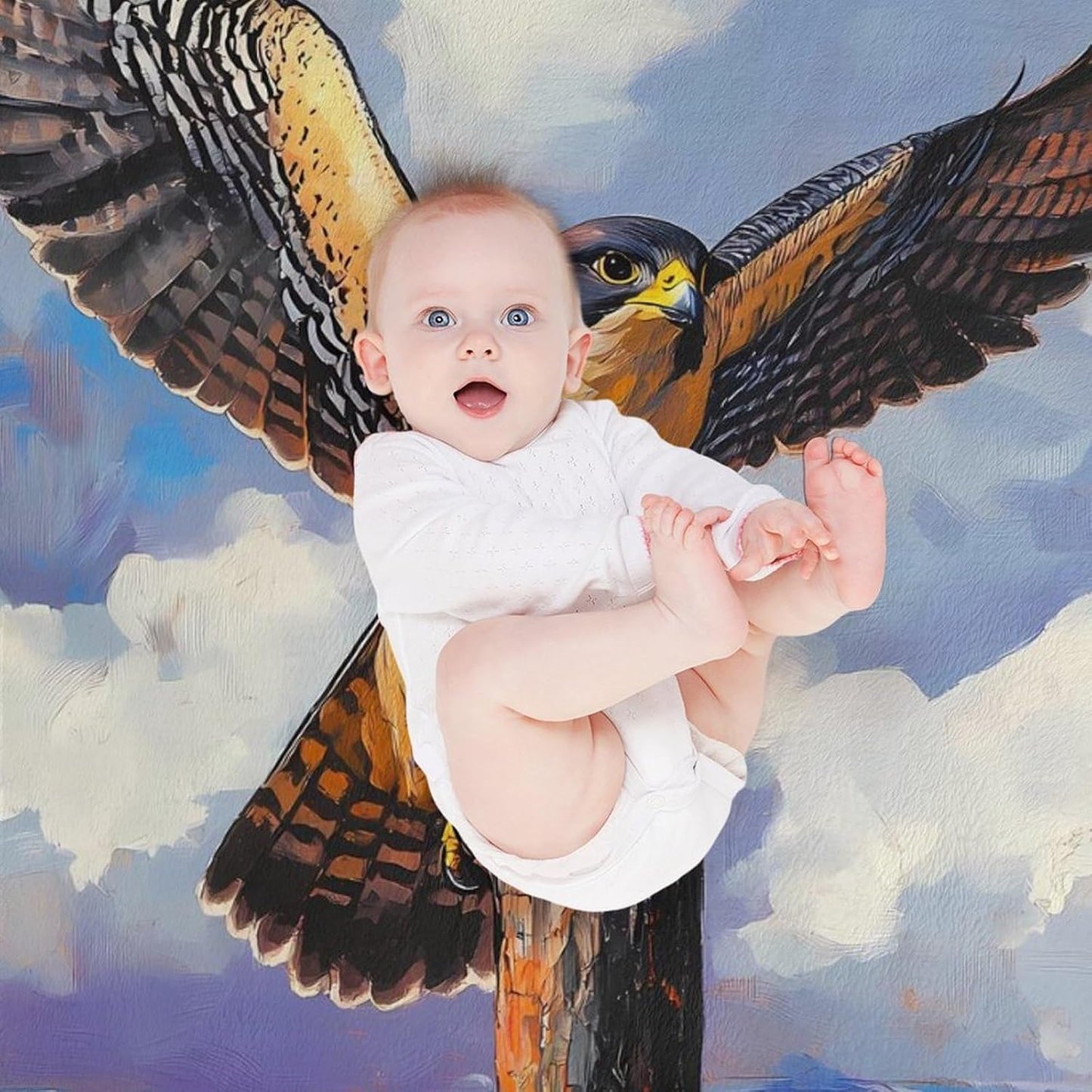 Beautiful Peregrine Falcon Bird Throw Blanket for Couch Bed Plush Cozy Fuzzy Flannel Blanket for All Season 55"x70"