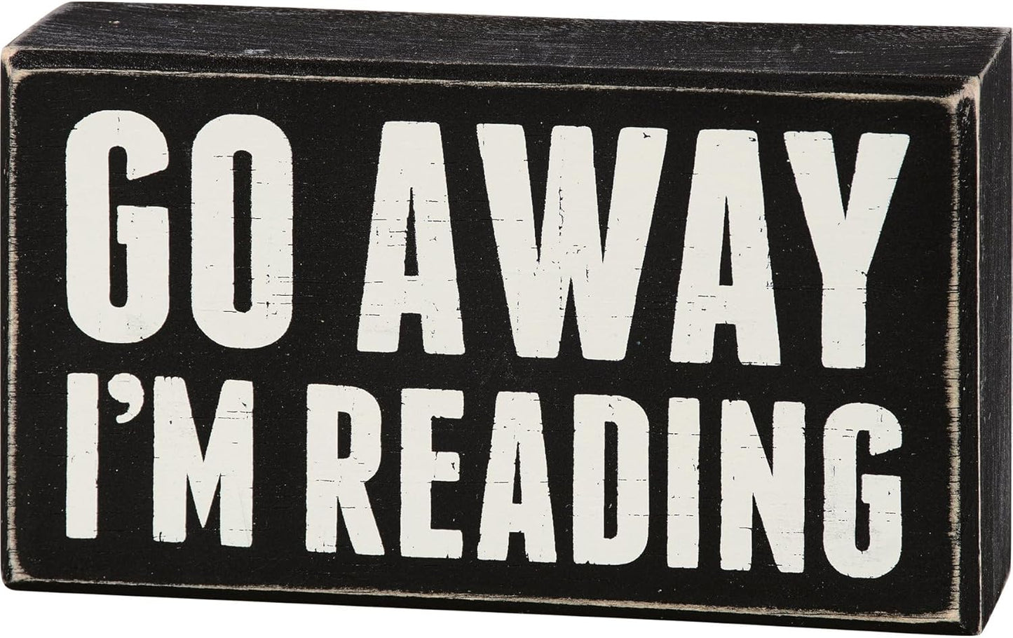Primitives by Kathy 19422 Box Sign, 7" x 4", I'm Reading