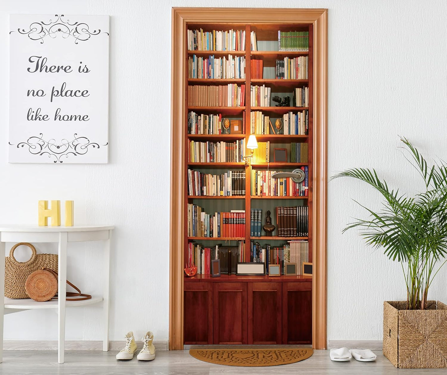 VancyTop 30.3x78.7 1PCS/Set Fashion Home Decoration Bookcase Removable Door Mural Decals Easy to Apply