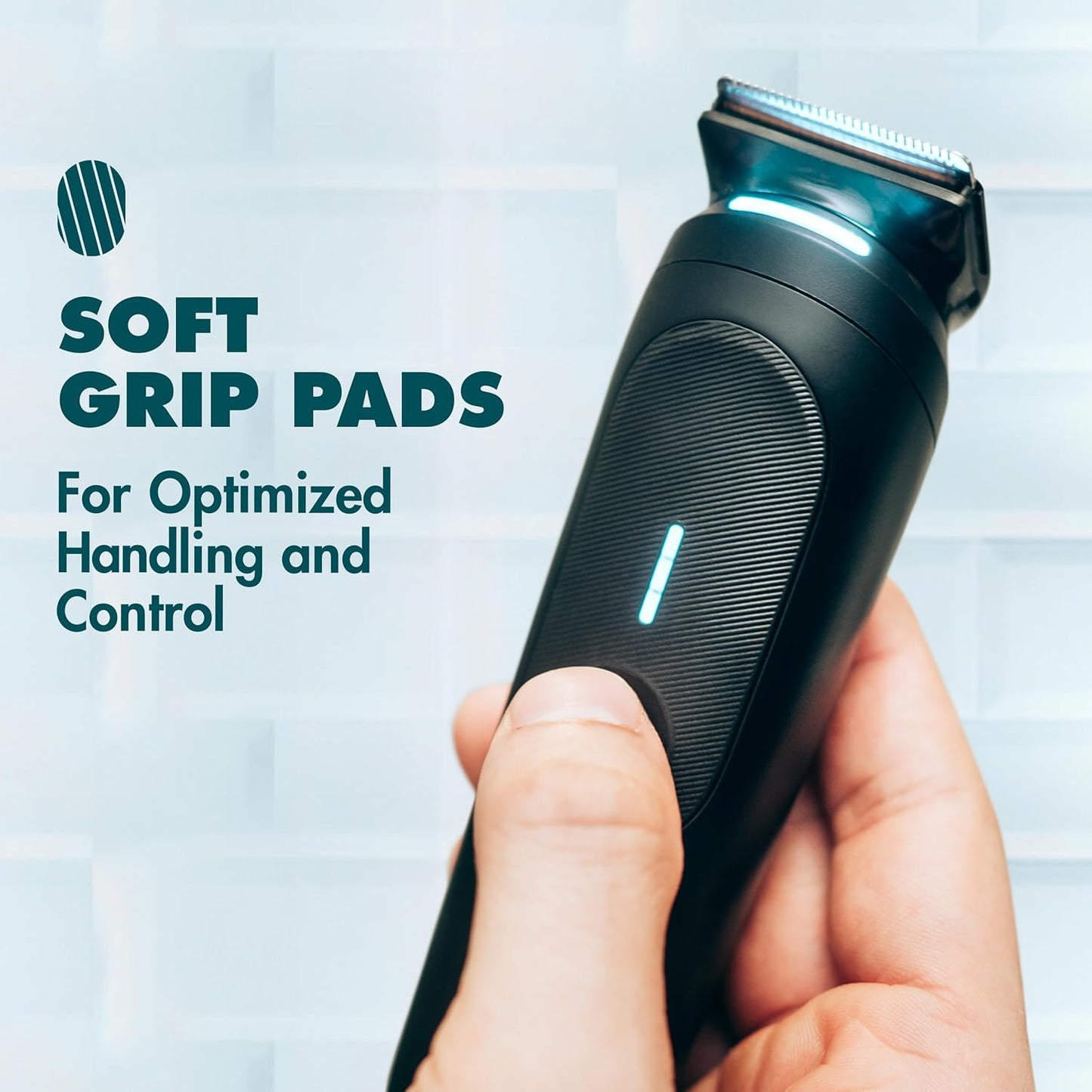 Gillette i7 Intimate Men’s Premium Pubic Hair Trimmer, Waterproof LED Body Hair Trimmer for Men, Manscaping Body Groomer