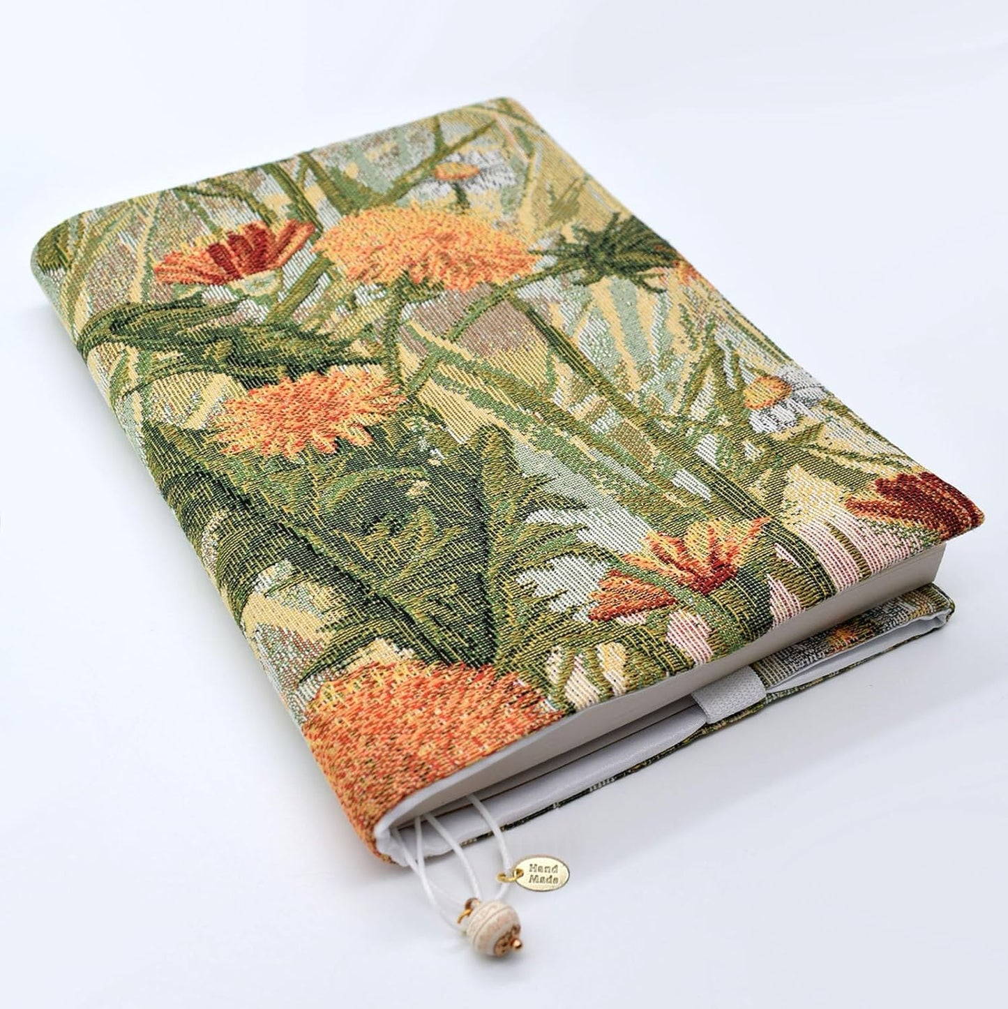 BLBMH 6x9 inch Book Covers for Paperbacks Bible Handmade Bookcover Cute Fabric Softcover Protector for Women Book Lovers Gifts - Dandelion 9in