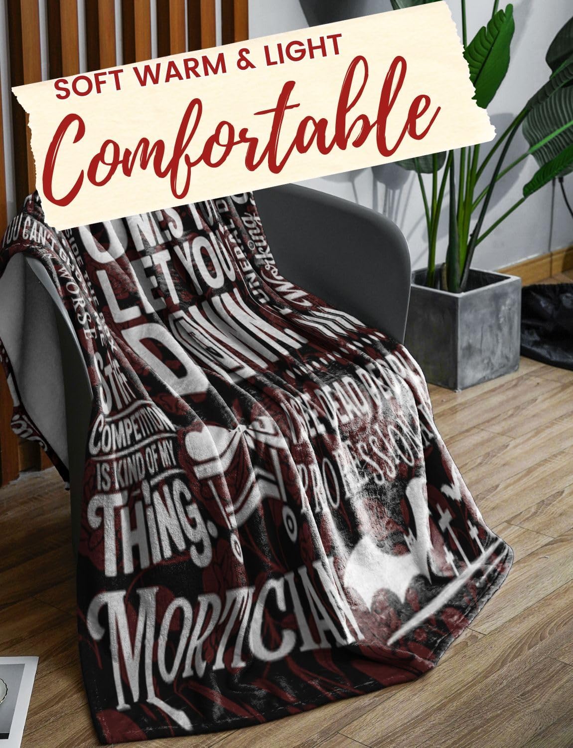 Mortician Gifts, Funeral Director Blanket, for Men, Women, Besties, Soft Throw Blanket 50"x65"