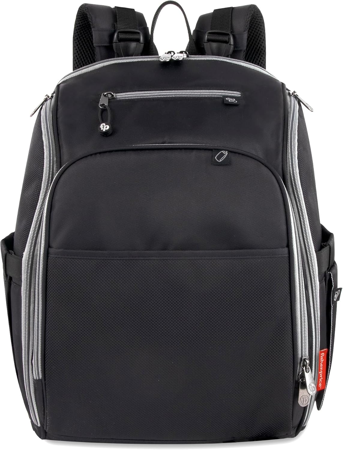 Fisher-Price Fastfinder 3 Piece Set Diaper Bag Backpack for Moms & Dads with Changing Pad and Wipes Pocket