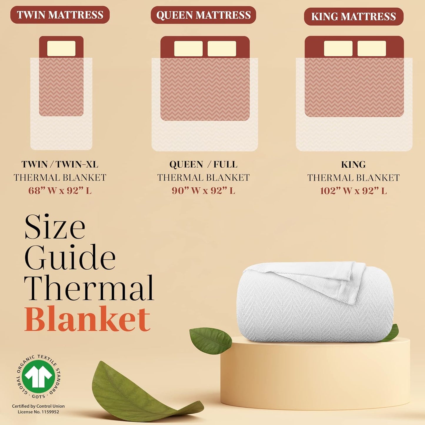 Mayfair Linen Knitted Geometric Herringbone Pattern Handwoven Blanket 100% Long Staple Cotton - Soft & Cozy Thermal All Season Throw for Bed Couch Chair Outdoors (Twin/Twin XL, White)
