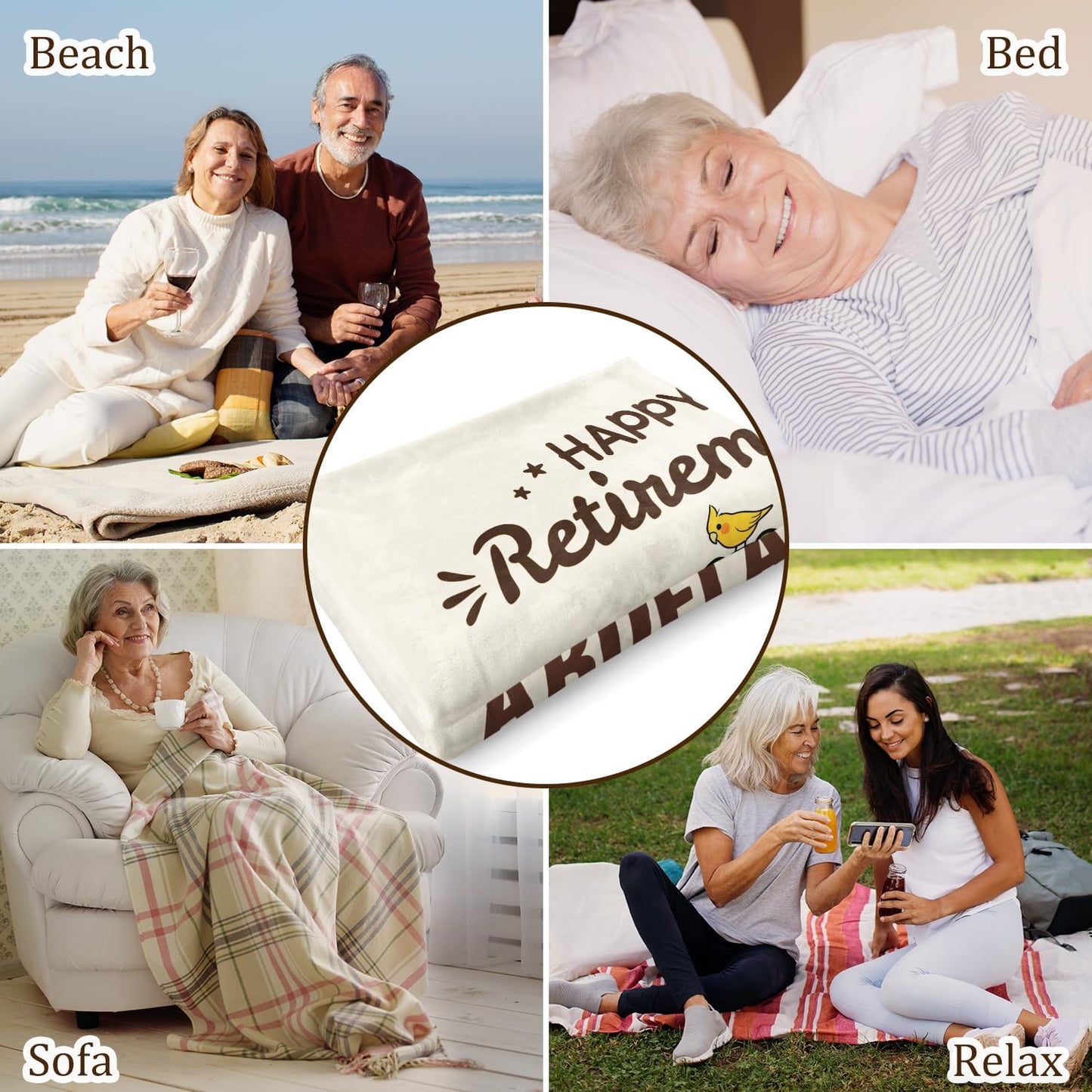 Retirement Gift for Woman/Men, Farewell Gifts for Coworkers - Retirement Blanket, Coworker/Teacher/Nurse/Boss Leaving Gifts, Funny Going Away Gift, Throws Blankets 60"x50"