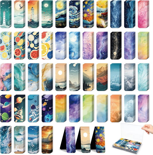 48 Pieces Magnetic Bookmarks Magnet Page Markers – Cute Magnet Bookmark Clips with Storage Boxes – Bookmarks for Reading Women & Men – Christmas Gifts & Teacher Gifts