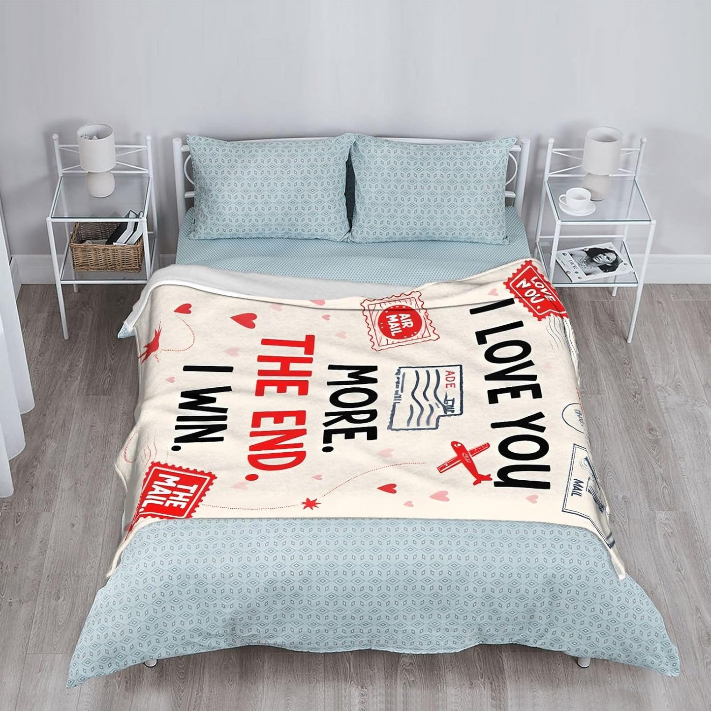 I Love You More The Endd I Wins Blanket – Romantic Throw Blanket for Couples, Anniversary Birthday Valentine’s Day Gift for Wife Husband Girlfriend Boyfriend
