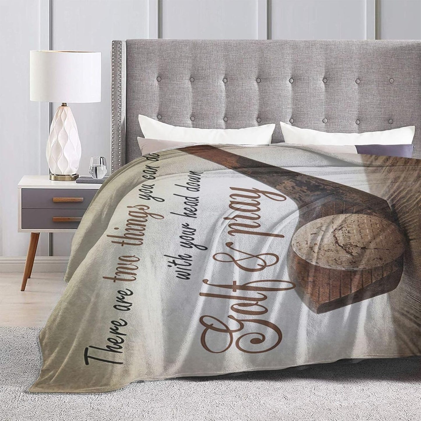 Golf Blanket for Golfers Men Women Fans Sports Throw Blankets Soft Cozy Warm Fuzzy Fleece Inspirational Quotes Golfing Bedding Flannel Throws Stuff Gifts Girls Boys Golf Lovers Bedroom Decor 50"x40"