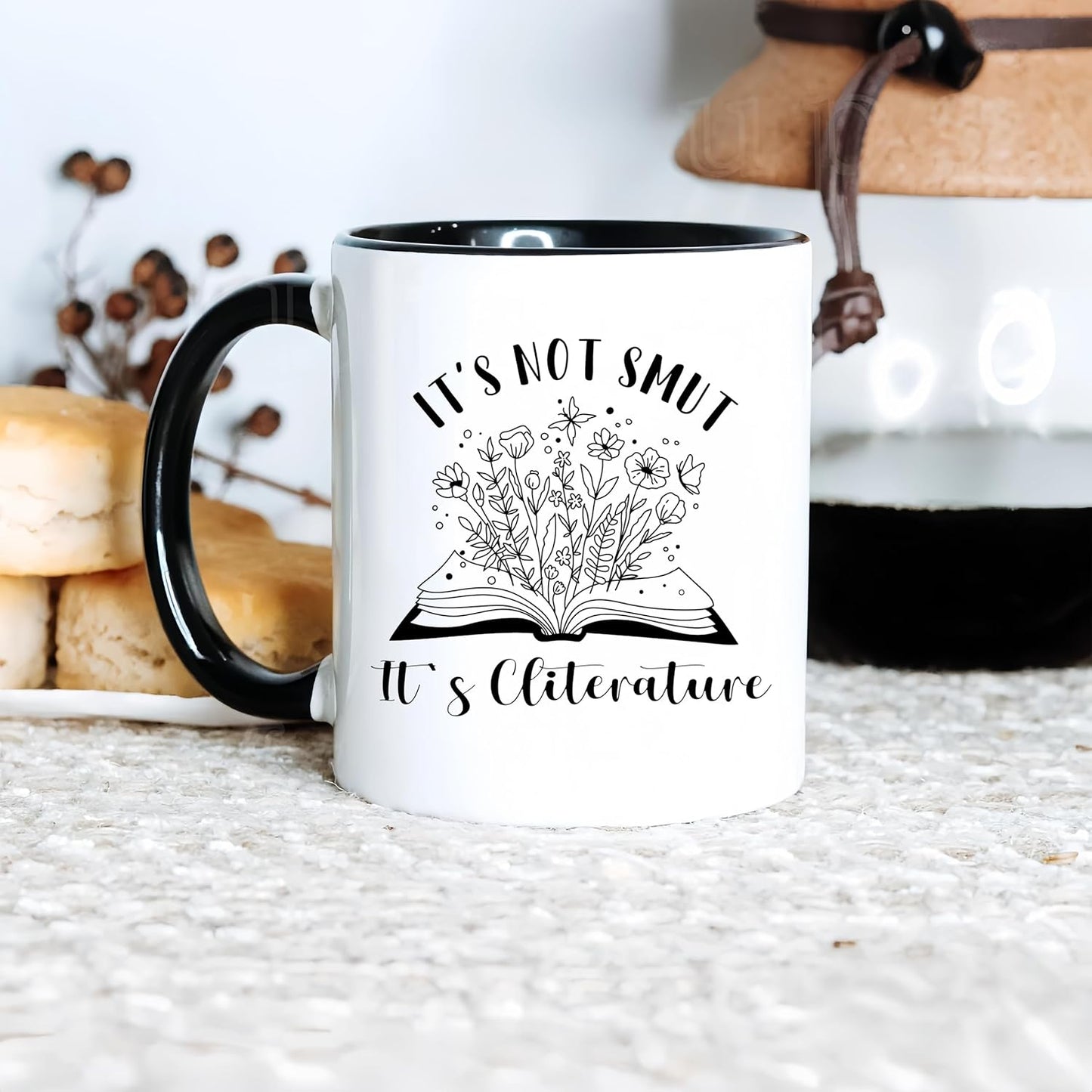 Smutty Book Lovers Gift Coffee Mug, Spicy Cliterature Books Reader Water Cup,11 Oz Ceramic Book Mug for Reading Woman Readers Bookworm Bookish Woman Girl