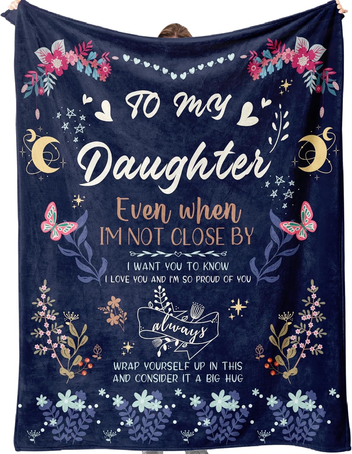 BeneCharm Daughter Gifts from Mom Dad on Christmas - Anti-Pilling Throw Blanket for Adult Daughter - Birthday Gift, 50x60