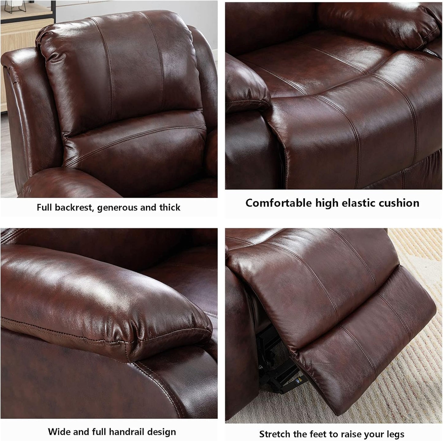 Electric Power Lift Recliner Chair for Elderly Home Theater Seating for Living Room Ergonomic Lounge Chair with Massage Sofa Reading Chair Single