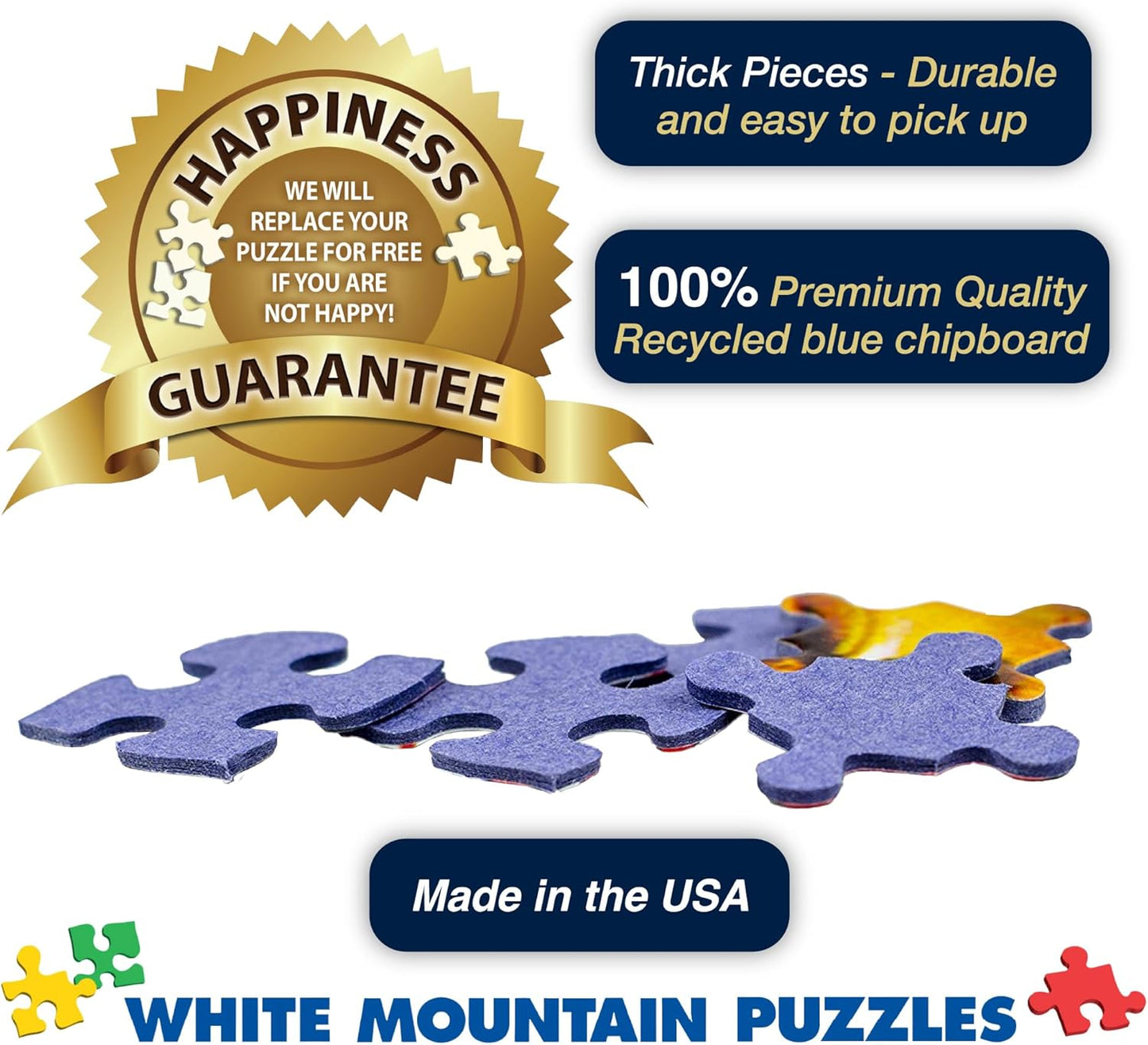 White Mountain 1000 Piece Jigsaw Puzzle for Adults Fun Vintage Collage Large Jigsaw Puzzle Gift for Seniors 24"x30" - Did You Know