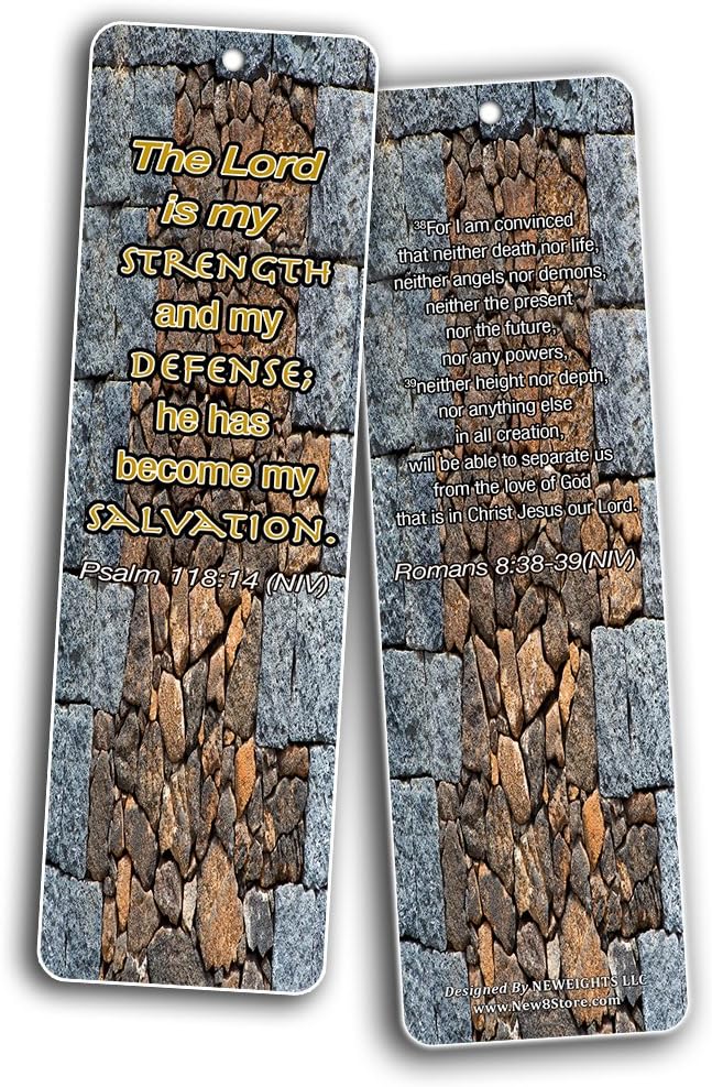 NewEights Bible Verses Bookmarks (60-Pack) – Daily Motivational Card Set – Collection Set Book – Ideal Giveaway for Church Members