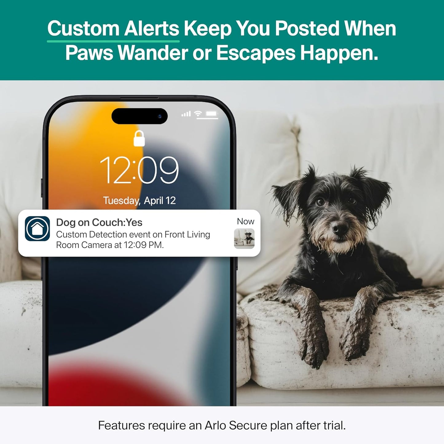 Arlo Essential Indoor Pan Tilt Security Camera 2K (2025 Release) - Wired Plug-in Power, Person Recognition, Animal Detection, Animated Preview, 1-Month Secure Plan, Auto Motion Tracking, 2 Cam, White