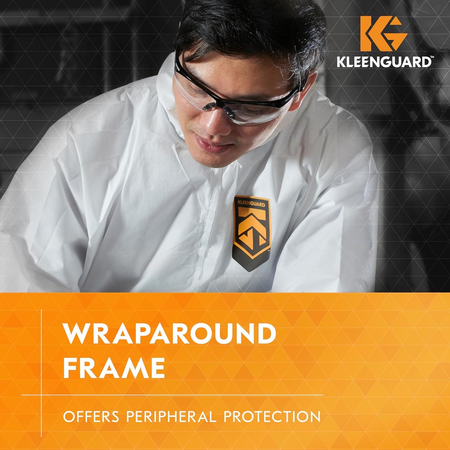 KleenGuard™ V30 Nemesis™ Safety Glasses (25676), Clear Lenses, Black Frame, Unisex Eyewear for Men and Women (12 Pairs/Case)