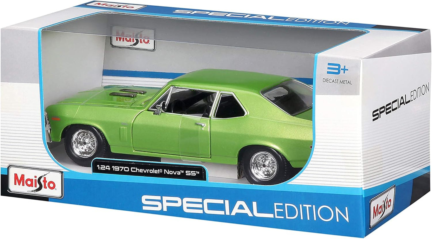 Maisto 1:24 Scale 1970 Chevrolet Nova SS Diecast Vehicle (Colors May Vary) , Green
