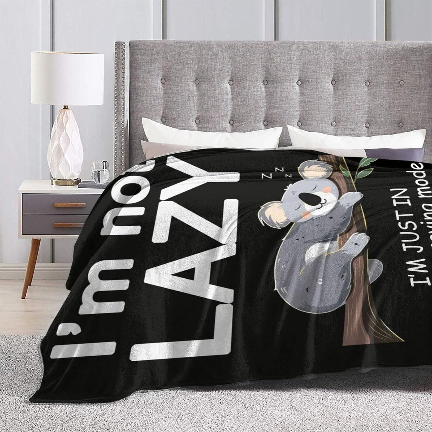 Koala Blanket Koala Throw Blanket Soft Cozy Warm Fuzzy Fleece Lightweight Plush Merch Animals Decor Gifts Lover for Man Woman Boy Girl Couch Bedding Sofa 50"X40"