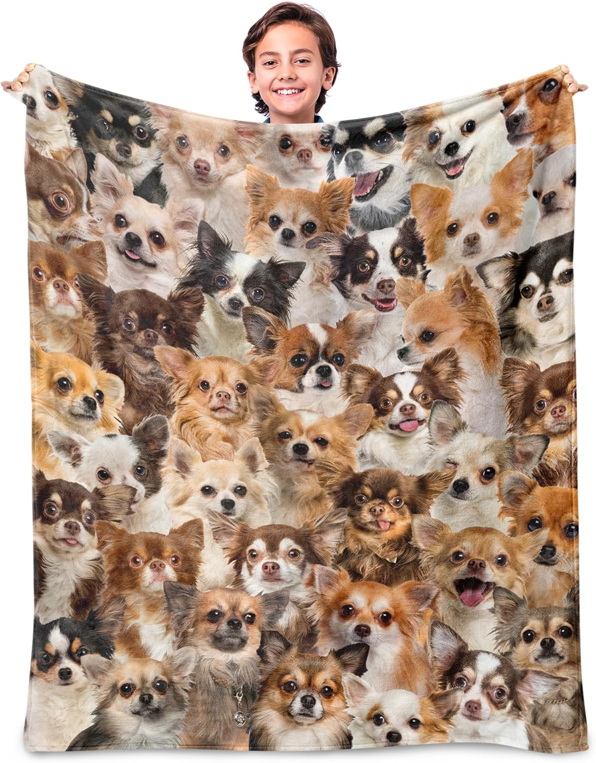 Chihuahua Dog Blanket, Soft Fleece Throw Blanket for Couch Bed Sofa, Cozy Chihuahua Gifts for Women Kids Adults, Plush Dog Lover Blanket Home Decor, 40"x50"