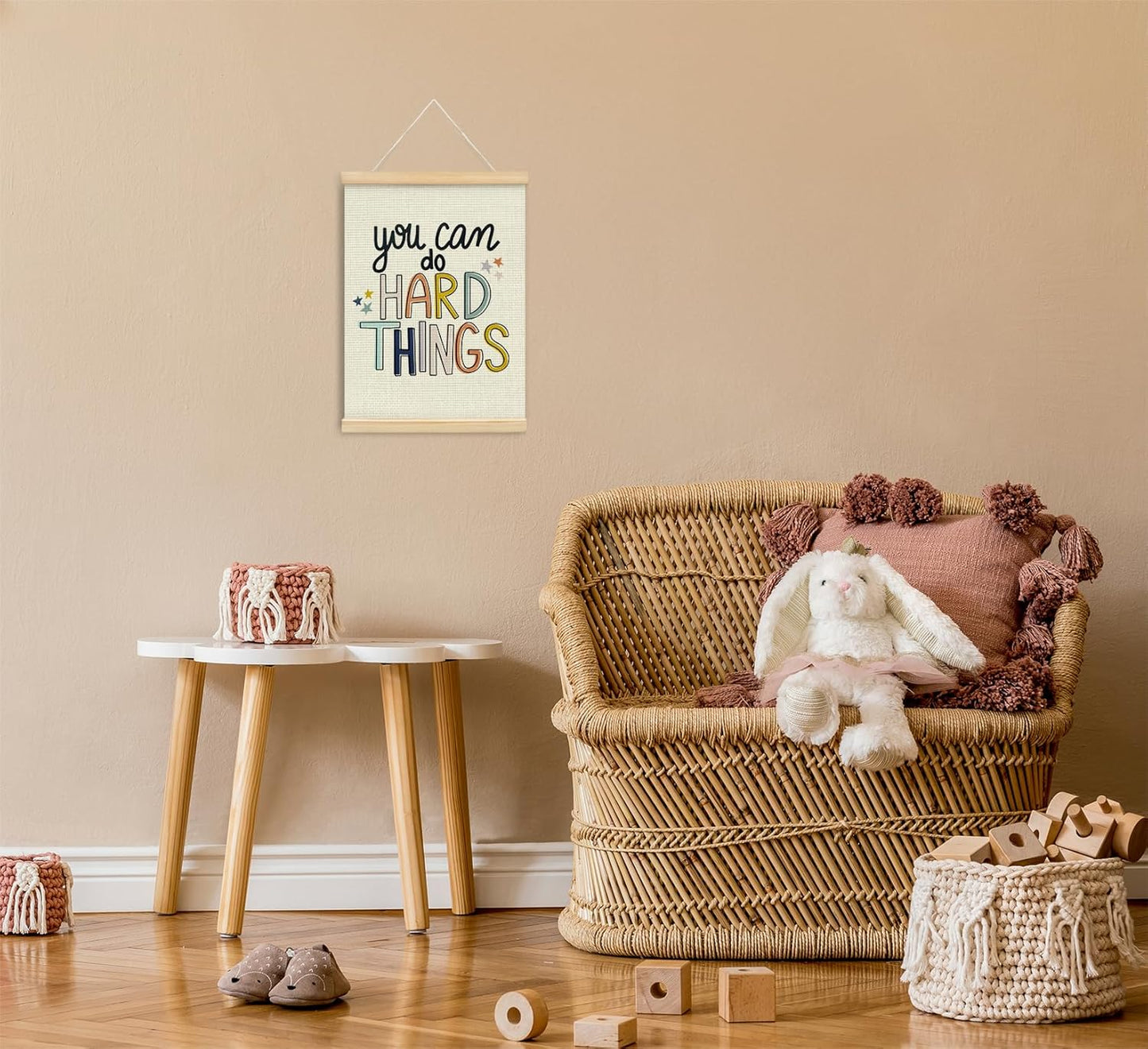 KDHTY Inspirational Wall Decor,Motivational Posters,Positive Affirmations Wall Art,Inspirational Wall Decor,You Can Do Hard Things,12x16 Inches