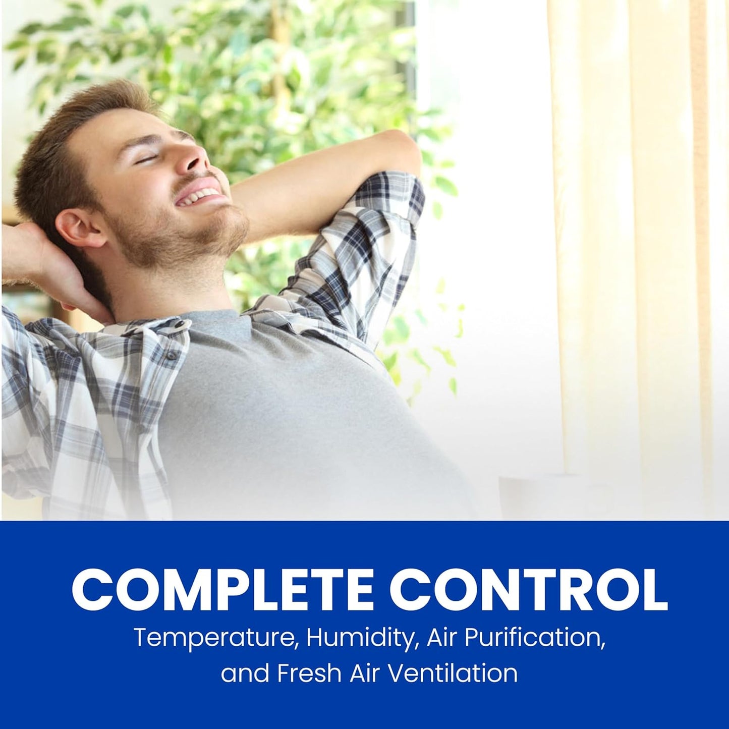AprilAire 8910W Wi-Fi Programmable Touchscreen Thermostat with IAQ Control; Amazon Alexa and Google Assistant Compatible