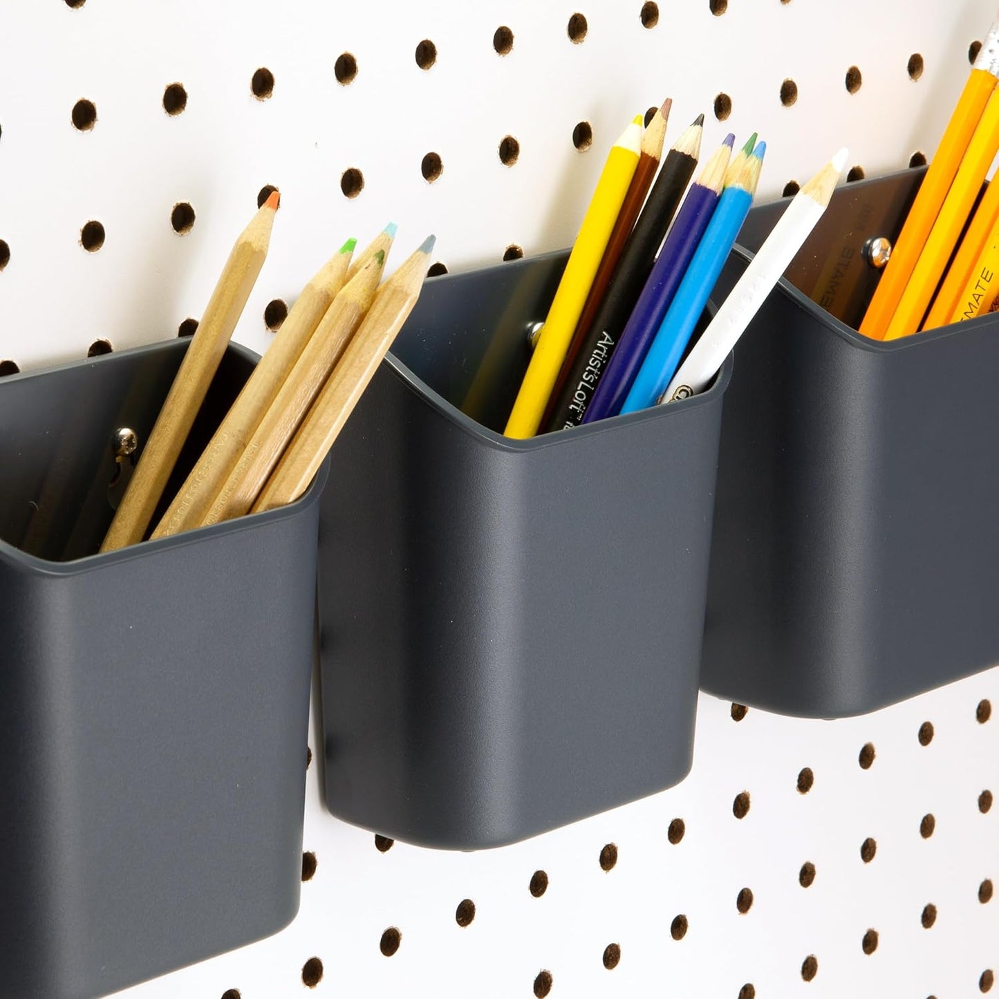 Officemate Cup Organizer, 3 Pack, Pegboard/Slatwall Organizer for Office, Classroom, Workbench, Kitchen, Craft Room, and Garage (92580)