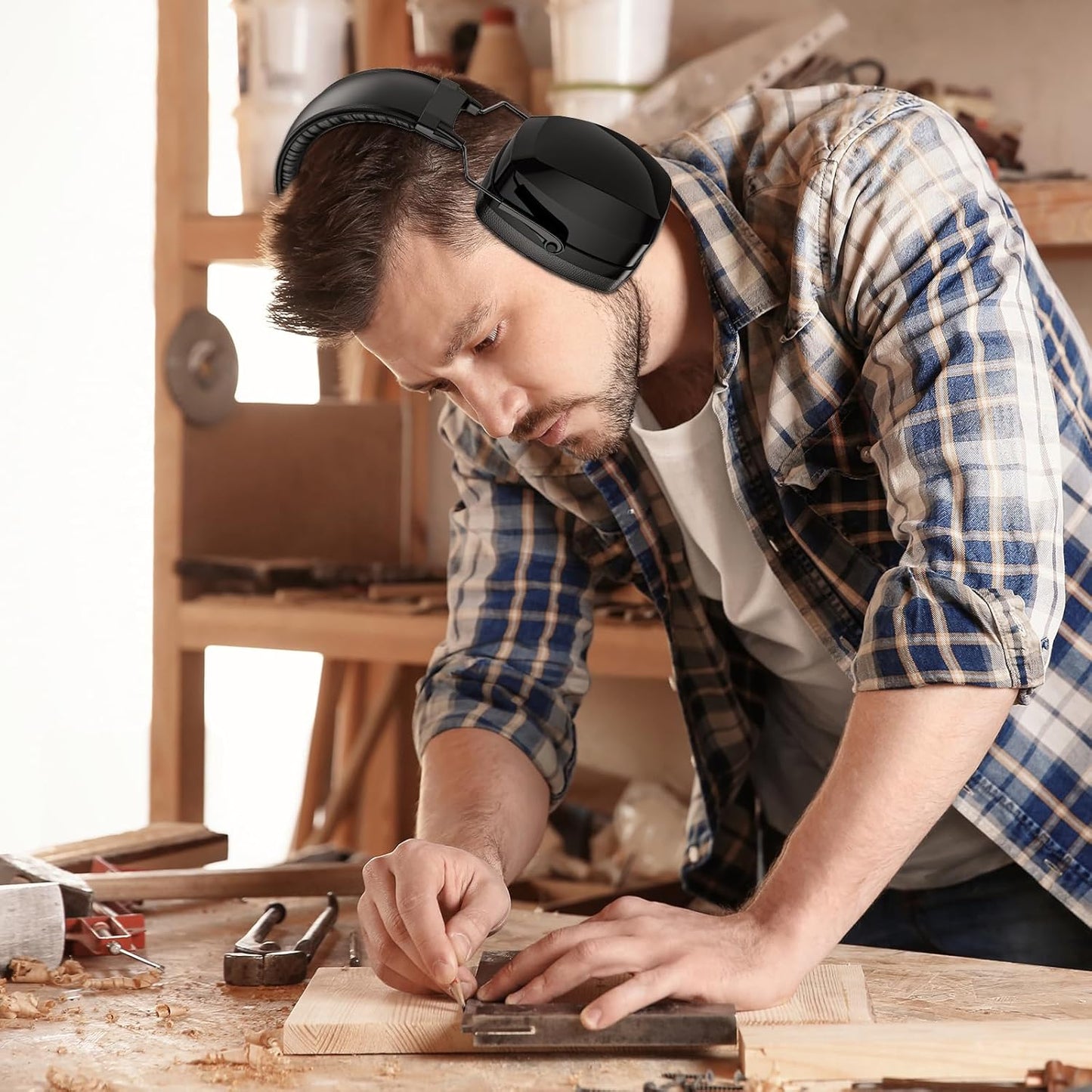 ProCase Extra Large SNR 37dB Noise Cancelling Headphones, Hearing Protection Ear Muffs for Noise Reduction NRR 35dB