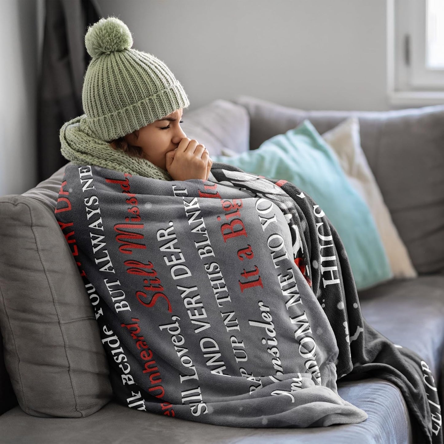 Xutapy Sympathy Gifts for Loss of Loved One, Memorial/Bereavement/Grief/Condolences Gifts for Loss of Mom Dad, Condolences/Funeral Present, Hug from Heaven Blanket 60’’X50’’
