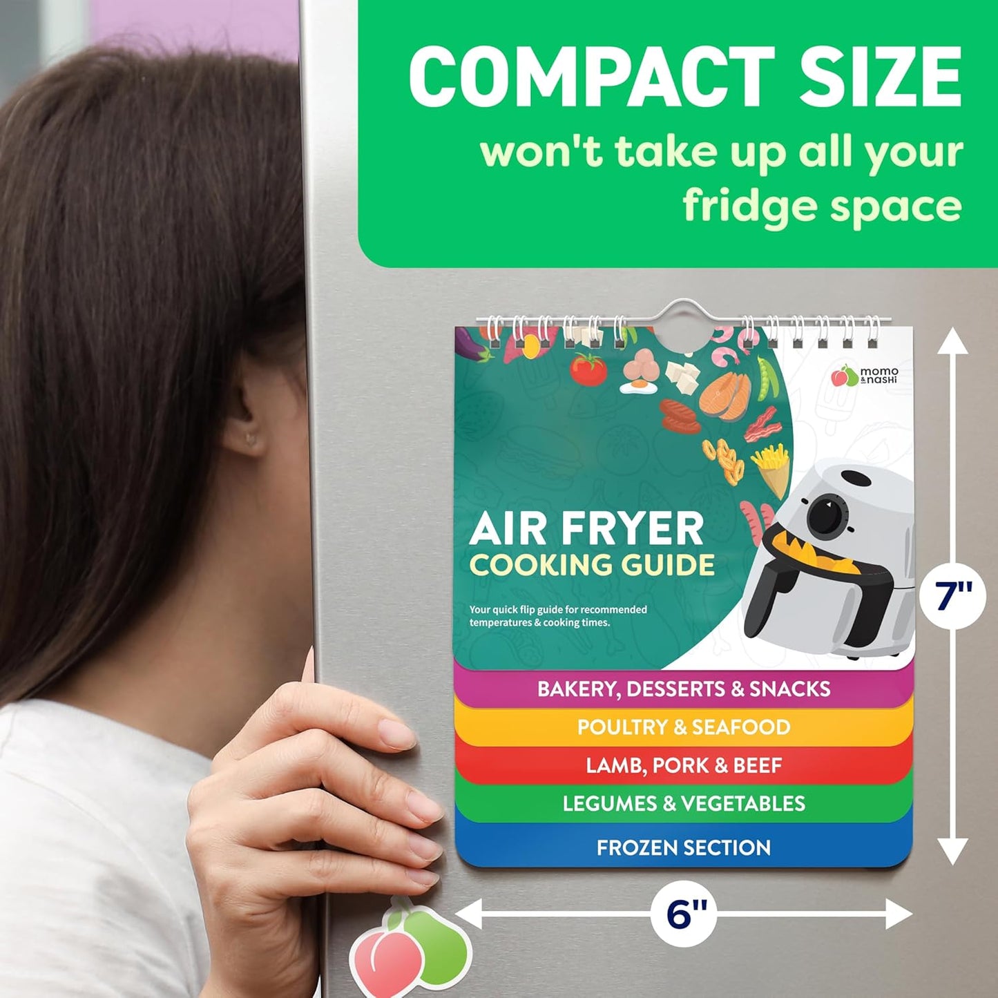 Air Fryer Cheat Sheet Magnets Cooking Guide Booklet - Air Fryer Cookbooks - Air Fryer Liners - Air Fryers Kitchen Gifts Gadgets 2026 - Air Fryer Accessories - Air Fryer Cooking Guide
