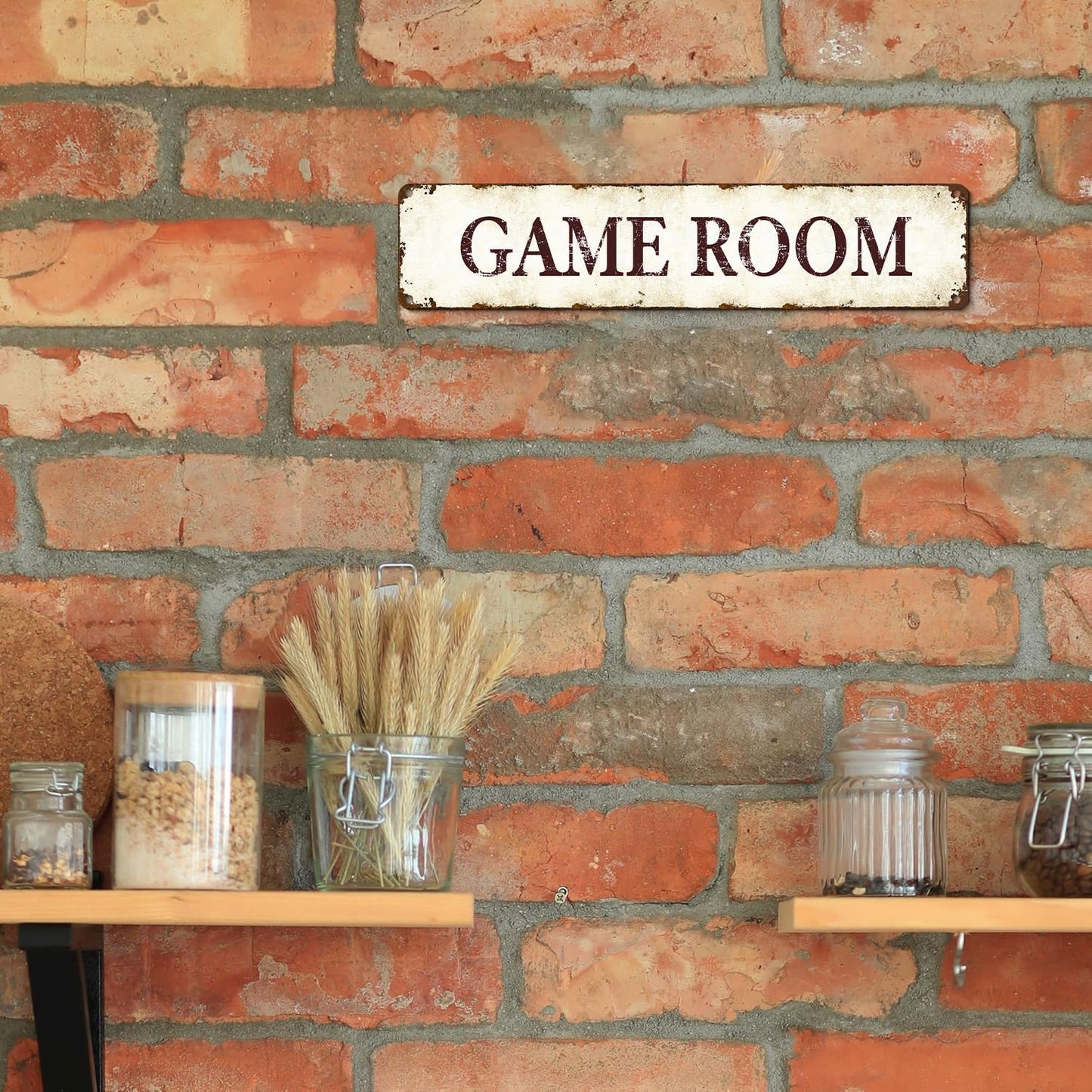Retro Arcade Metal Tin Sign - Vintage 80s Gaming Wall Art for Man Cave, Game Room, Bar Decor - Durable 16”x4” Home/Office Decoration
