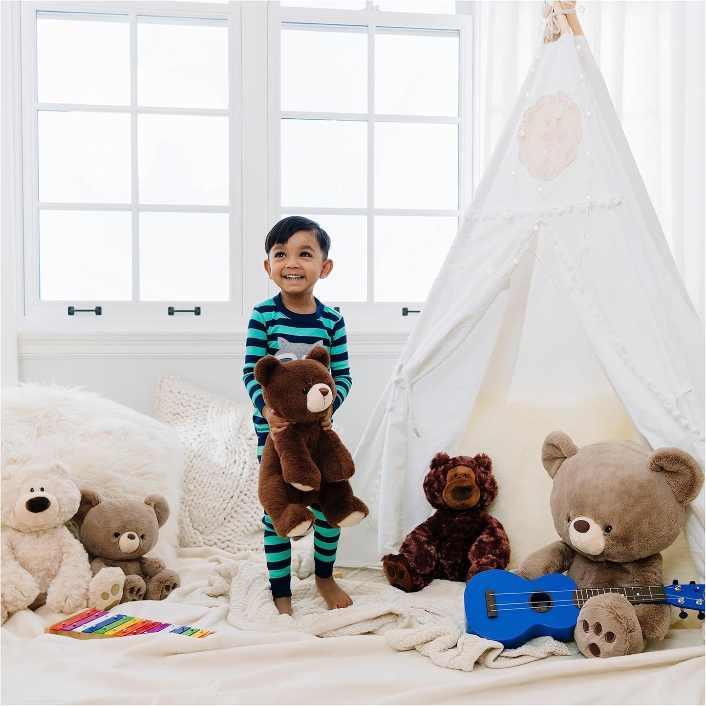 GUND Philbin Classic Teddy Bear, Premium Stuffed Animal for Ages 1 and Up, Chocolate Brown, 12”
