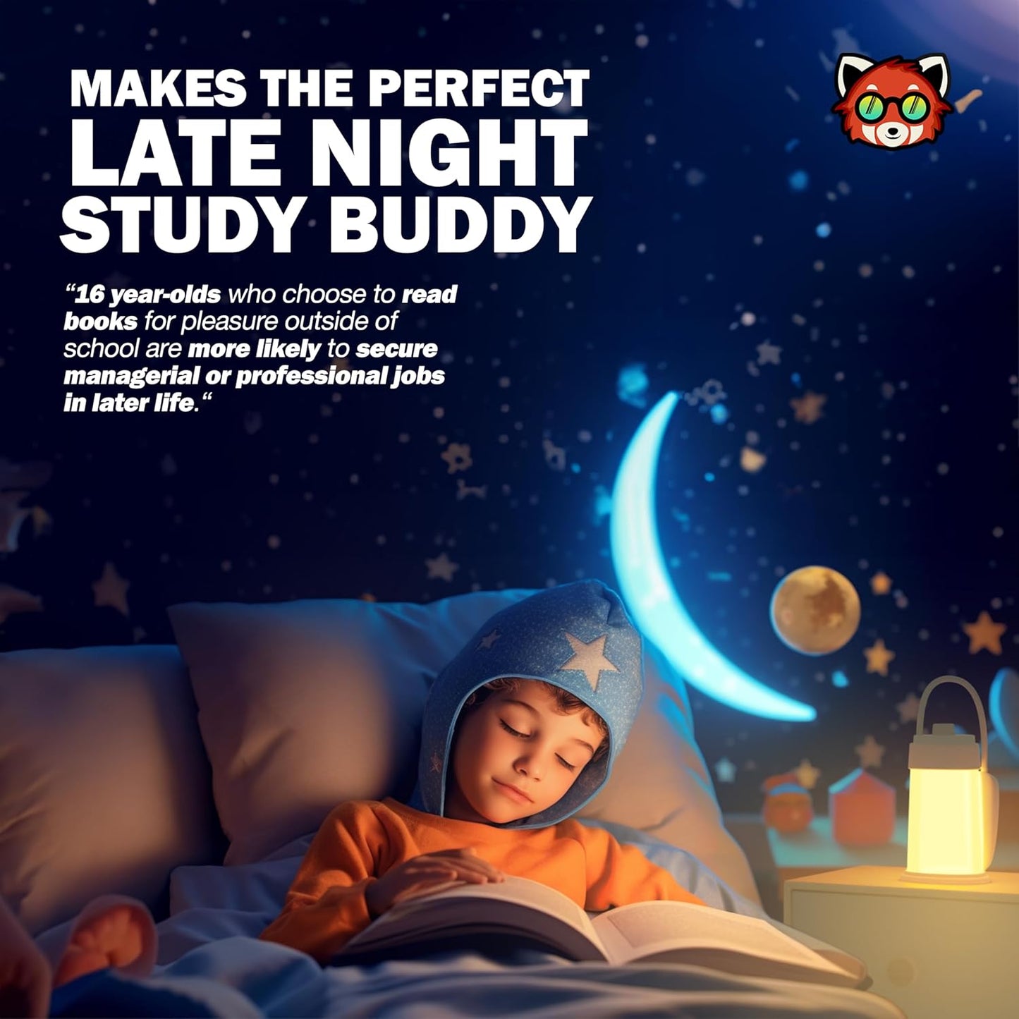 Kids Lantern Book Night Light Lamp for Camping Gear, Kids Reading Light, Toddler Camping NightLight, LED Study Desk Lamp for Students, USB Rechargeable 6-12 Hour Battery for Emergencies Power Outages