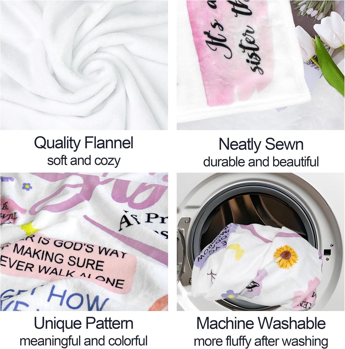 Sister Gifts Blanket, Happy Sister Birthday Gifts Ideas, Best Sisters Ever Gifts for Women, Mother's Day Graduation Birthday Gifts for Sisters Throw Blanket 60"X50"