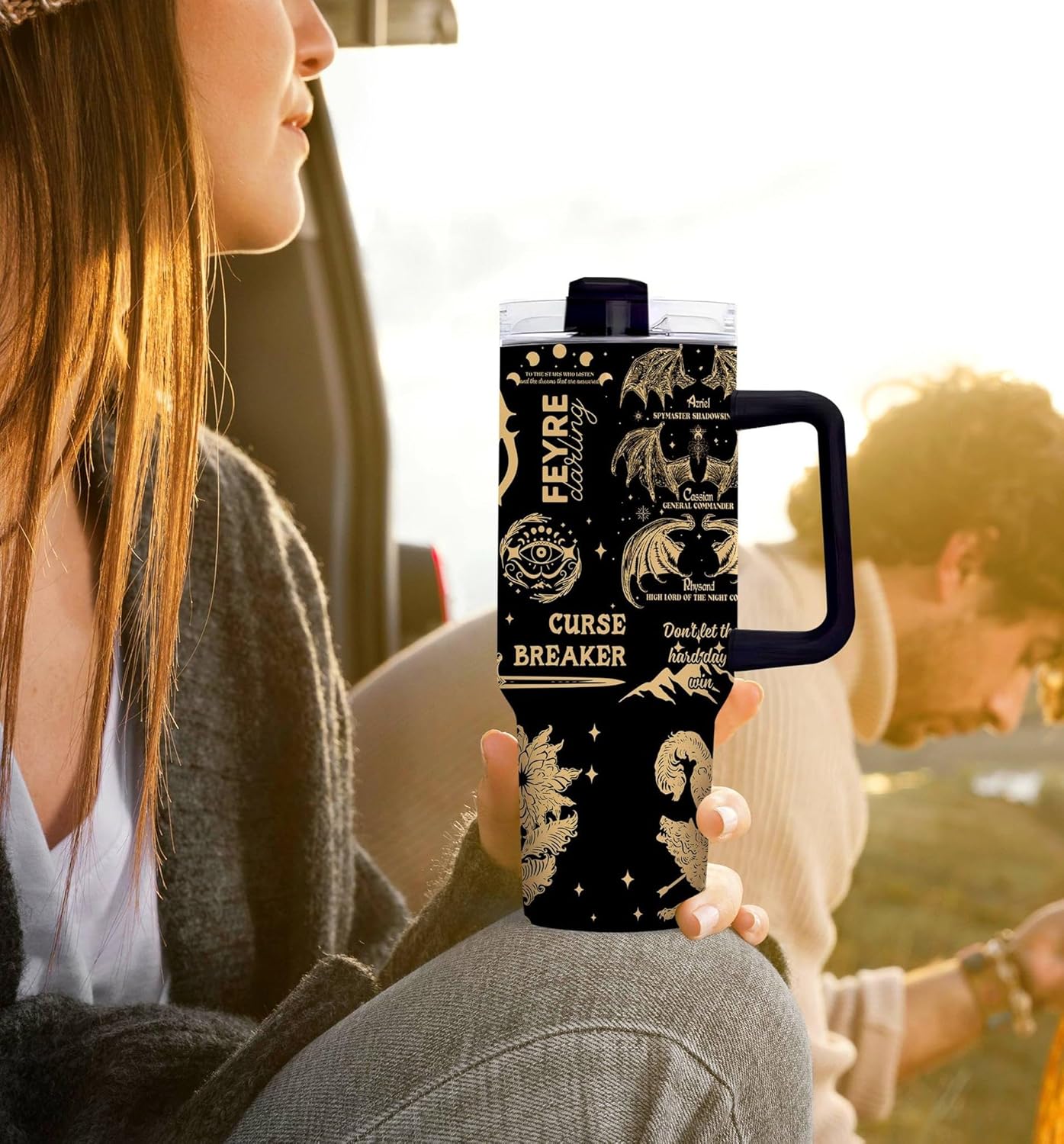 Gifts for Book Lovers - Bookish Gifts For Women - Book Lover Mugs For Men - Book Themed Gifts For Friends on Birthday - Book Reader 40 oz Tumbler for Besties, Coworkers on Christmas