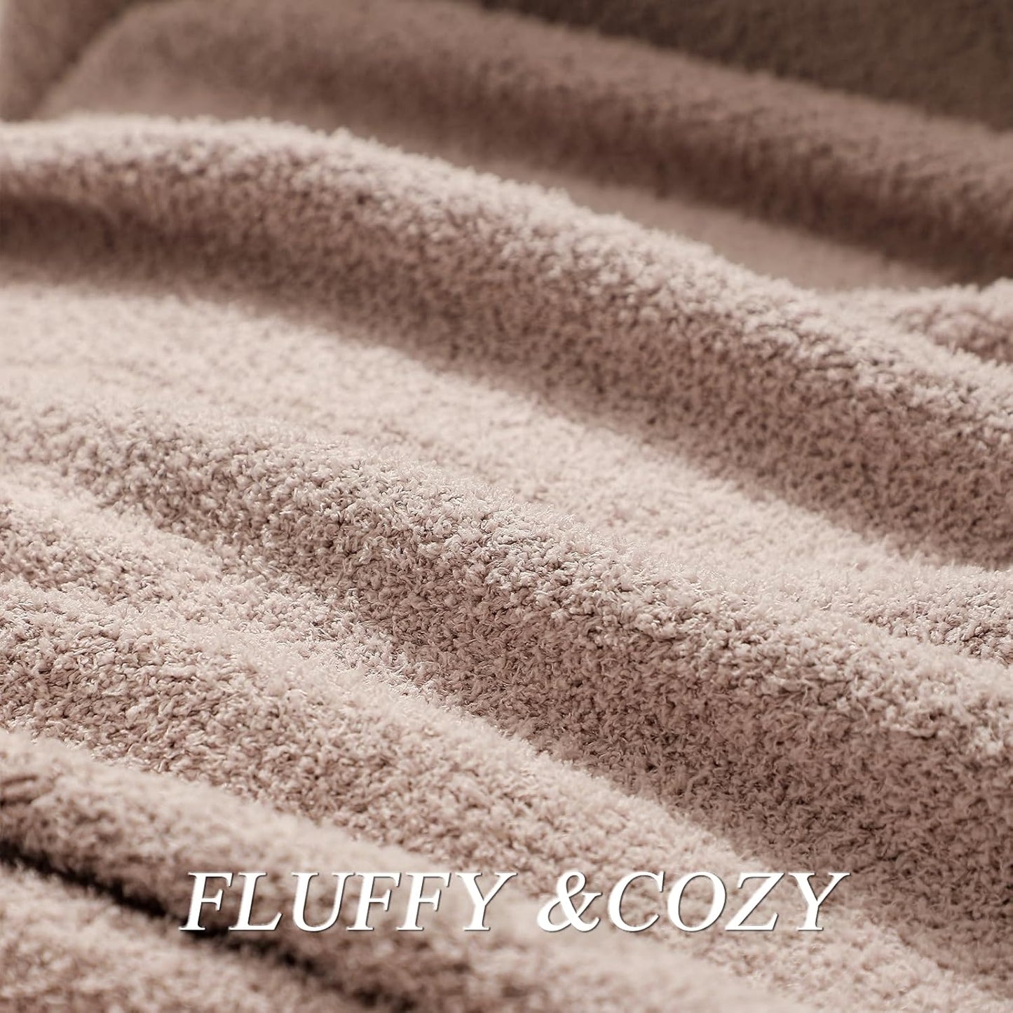 bearberry Super Soft Fluffy Throw Blanket Lightweight Cozy Warm Throw Blankets for Couch Bed Sofa All Season (Beige, 40”x50”)