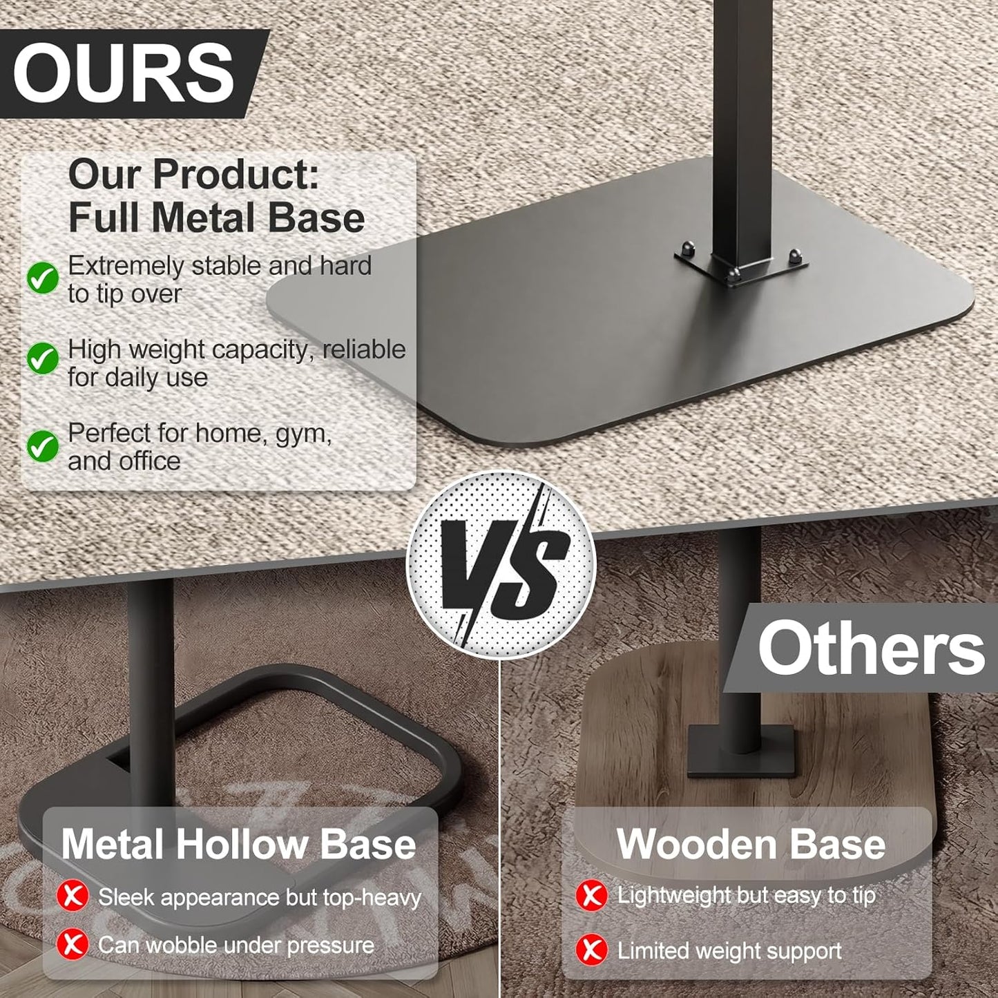 TV Tray Side Table Sofa Tray for Couch Heavy Metal Base Swivel/Adjustable Height, Sofa Bed Bathroom Living Room, Study TV Tray C Shaped End Table Food Snack Trays for Eating Small Spaces