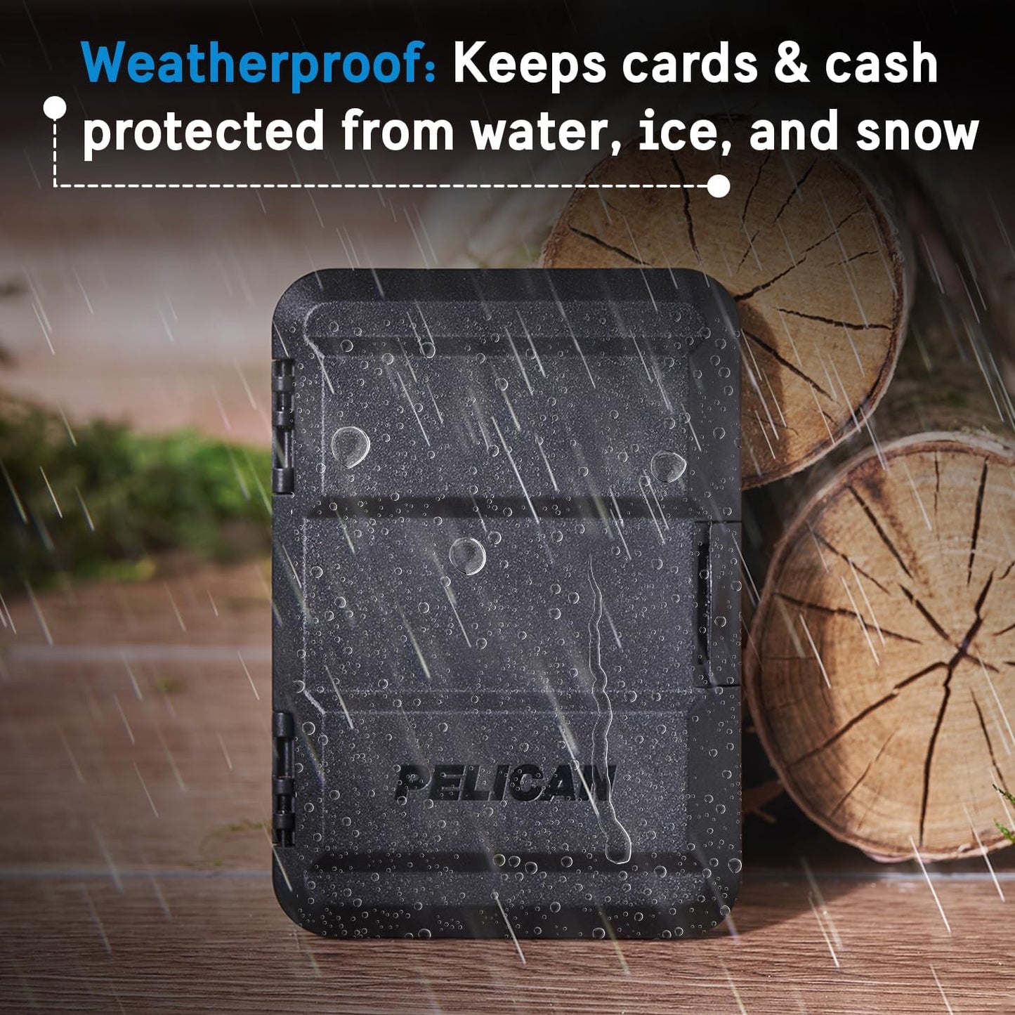 Pelican MagSafe Wallet for iPhone - Heavy Duty MIL-STD Snap-On Phone Magnetic Wallet and Phone Card Holder - Detachable and Slim Hard Case for iPhone 17 Pro Max /16 Pro Max/15/14/13/12/Pixel 10- Black