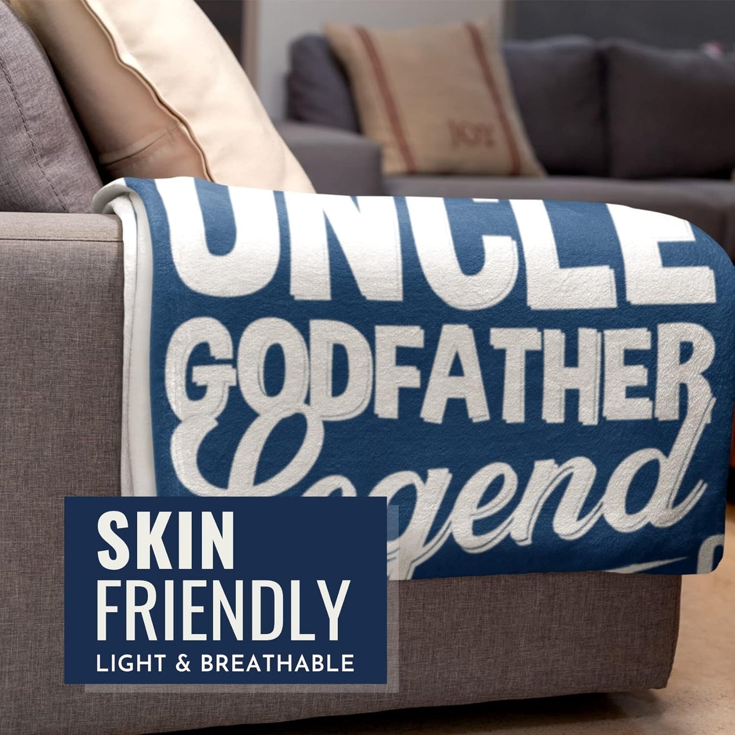 InnoBeta INNObeta Godfather Gifts, Throw Blanket for Godfather, Funny Gift Idea for The Best Godfather for Proposal,