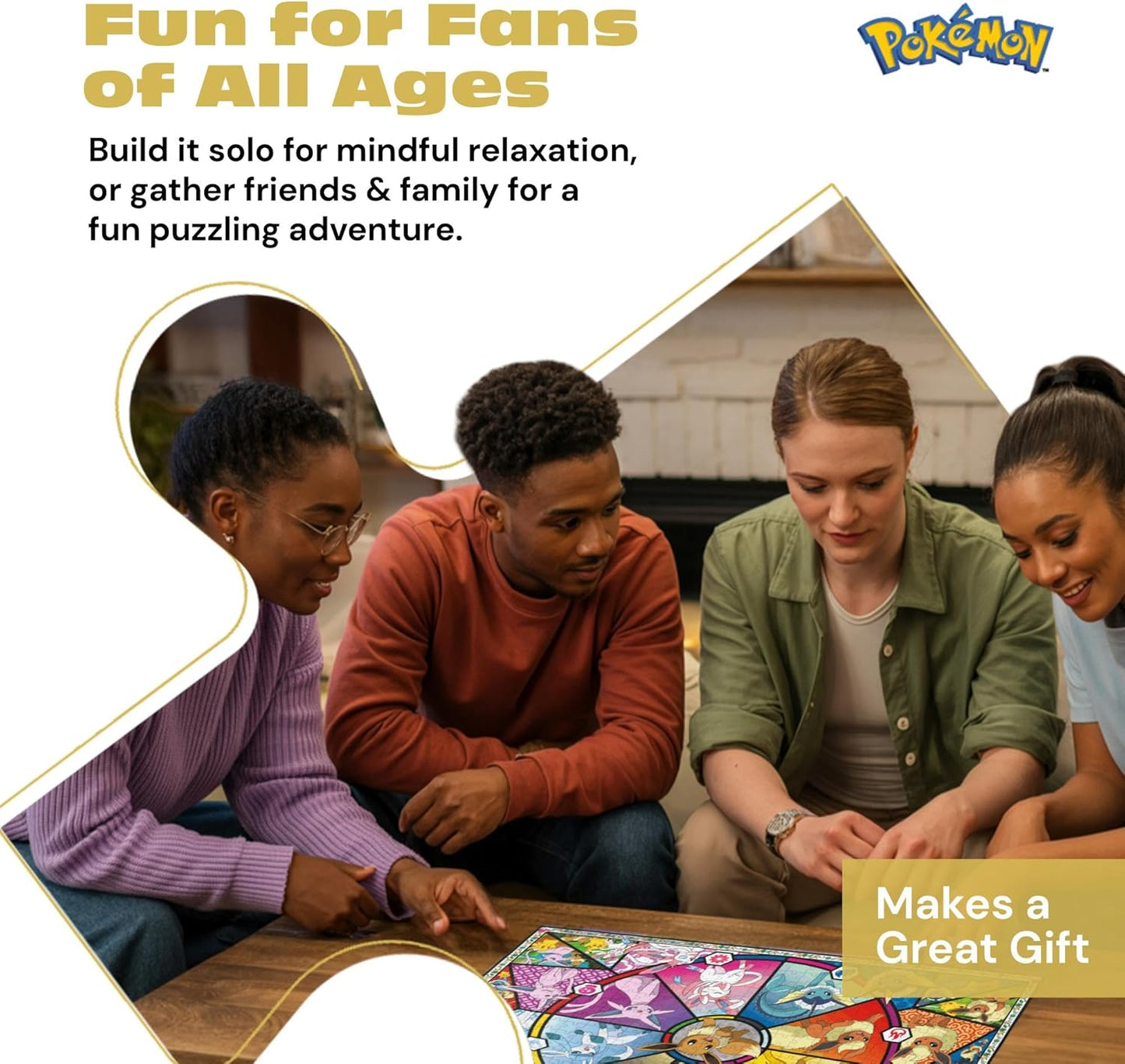 Buffalo Games - Pokémon - Eevee Evolutions Series 1 - 500 Piece Jigsaw Puzzle for Adults - Challenging Puzzle Perfect for Game Nights - Finished Size 21.25 x 15.00