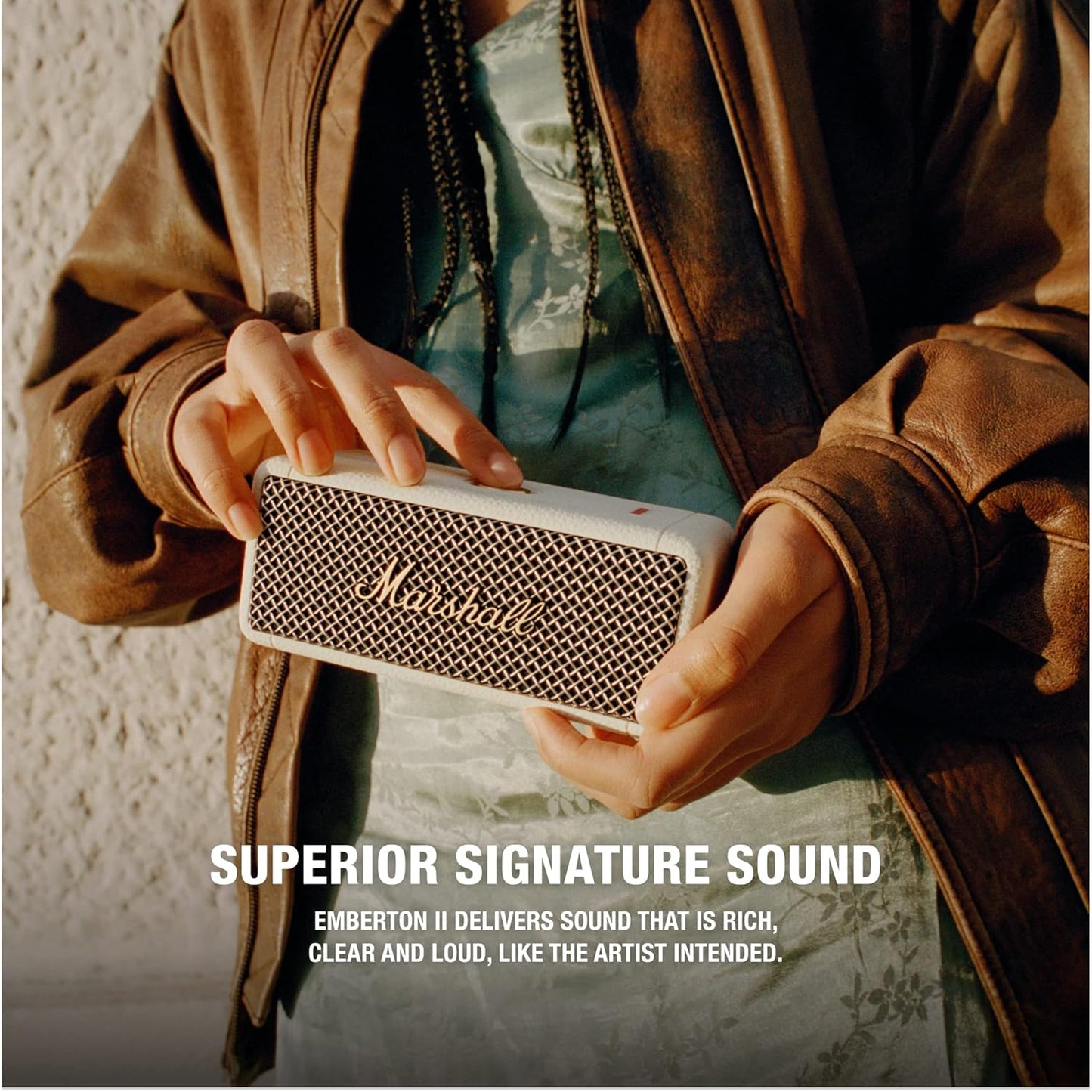 Marshall Emberton II Portable Bluetooth Speaker, Cream