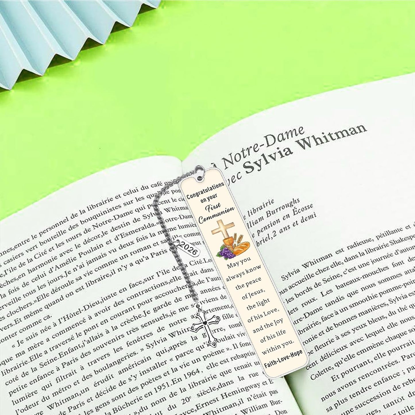 2026 Christian Bookmark,Engraved Inspirational Cross Bookmark for First Communion Baptism Confirmation, Religious Bookmarks,Christian Book Lover Gift,Religious Faith Based Gifts for Women & Men