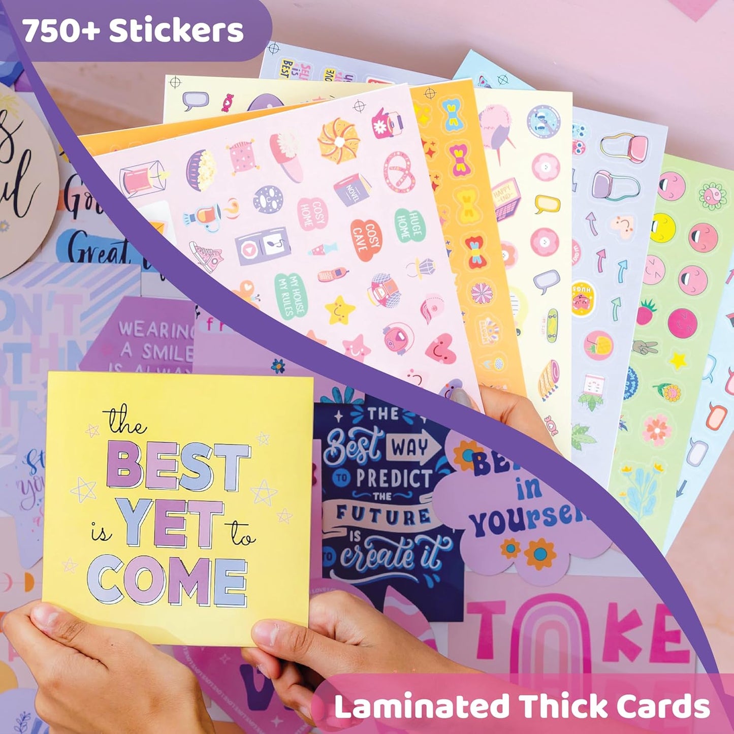 jackinthebox DIY Wall Collage Kit with Glitter Crafts, 1350 PCS, Aesthetic Wall Decor for Teen & Tween Girls, Great for 11 12 13 14 15 Year Old Girls...