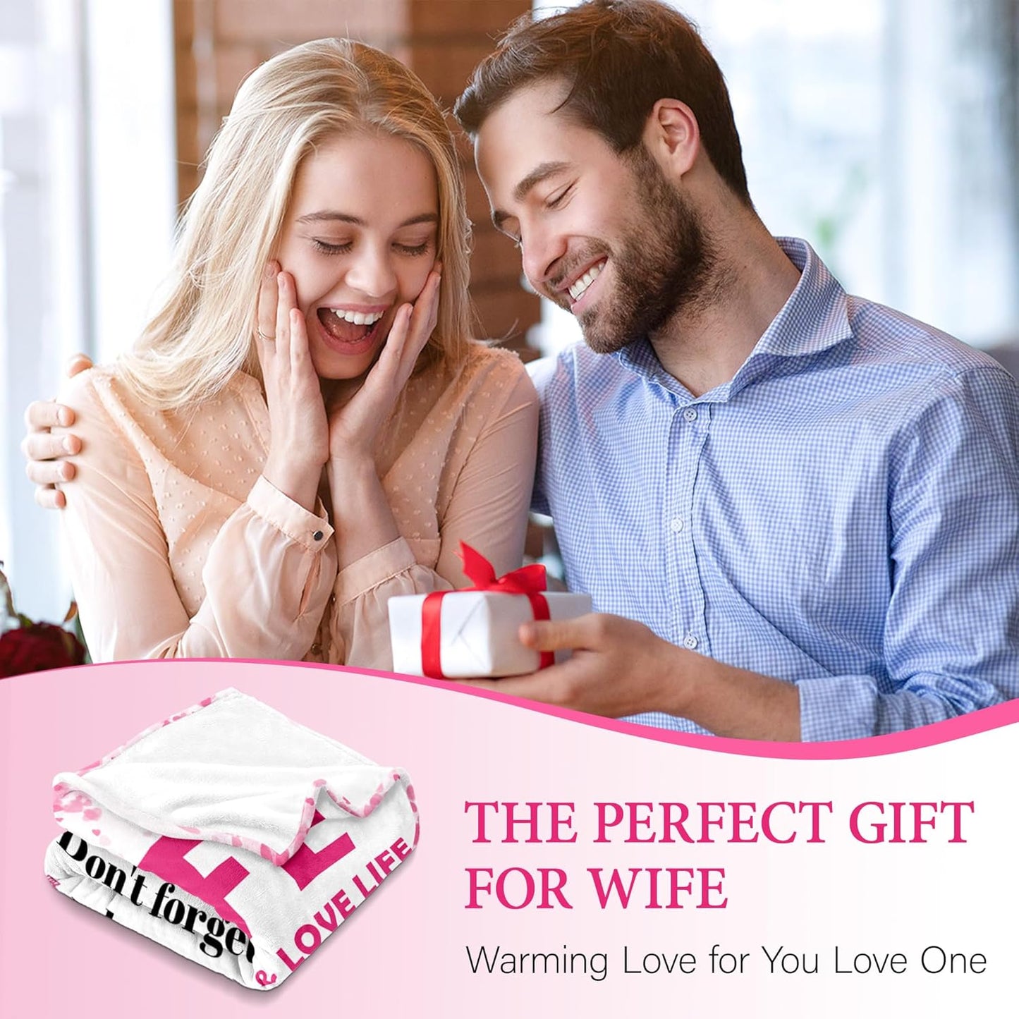 Anniversary Wedding Gifts for Women - Wife Birthday Gifts from Husband - Mothers Day Blanket Gift for Wife - Christmas & Valentines Day Romantic I Love You Gift for Her - to My Wife's Blanket 50"x60"