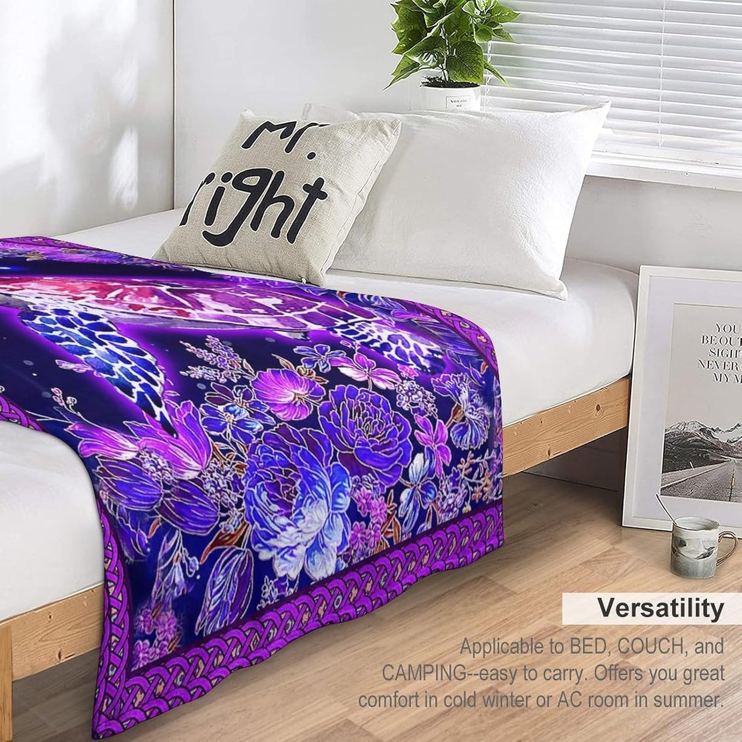 Sea Turtle Blanket Gifts for Girls Sea Turtle Lover Throw Blankets Soft Blanket Warm Fleece Flannel Plush Blankets for Bed Sofa Couch 40"x50"