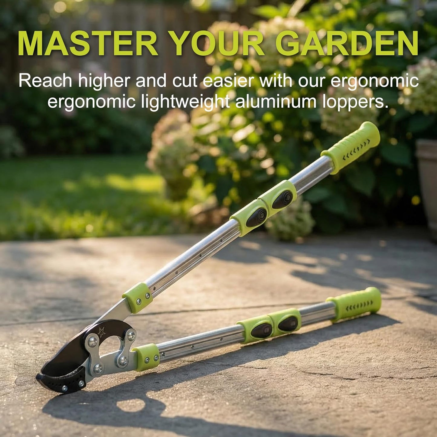 BeBecome 43-Inch Tree Trimmer, Heavy Duty Bypass Loppers for Tree Branches, Sharp Steel Pruning Shears for 1.5 Inch Cutting, Garden Tool for Yard Trimming