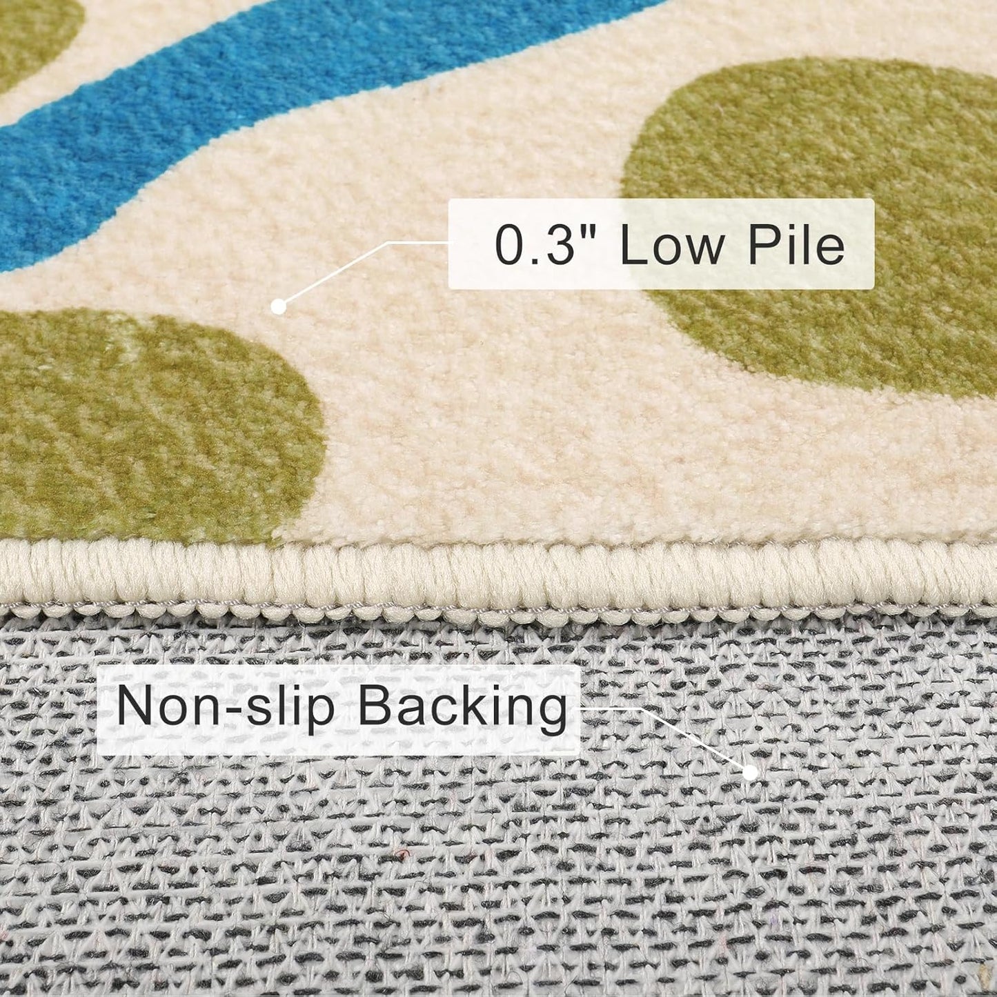 STARUIA Colorful Area Rug, 5'x7' Classroom Rug for Kids, Paint Splash Washable Rugs for Playroom, Non-Slip Rainbow Nursery Rugs Soft Living Room Carpet for Bedroom Dining Room Kids Room
