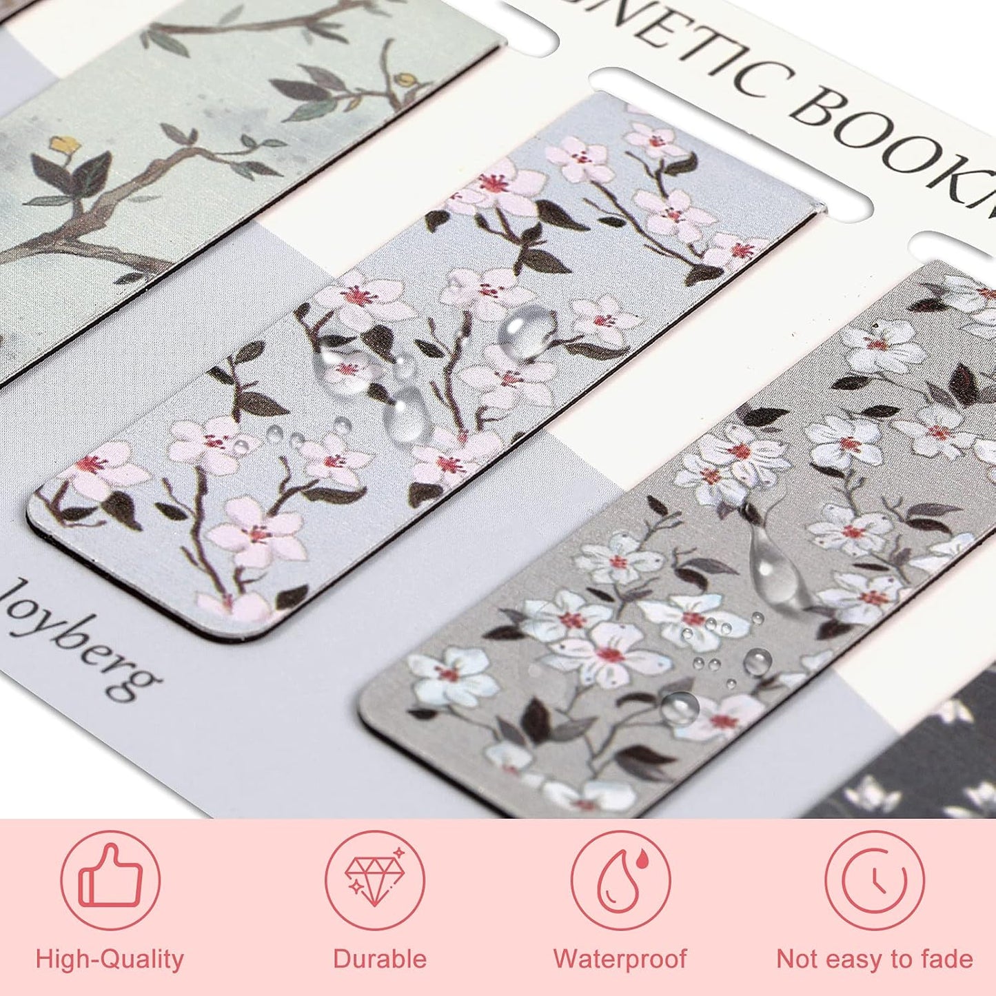 30 Pieces Bookmarks, Magnetic Bookmarks for Women, Page Markers for Students Teachers Reading (Floral Style)