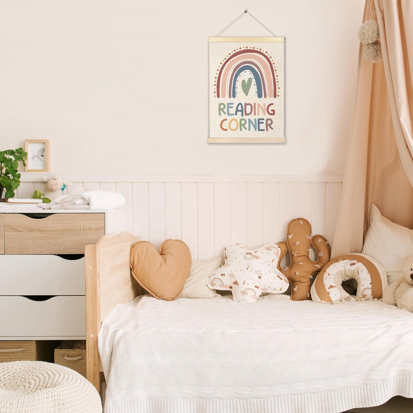 Ecezatik Reading Corner Decor For Classroom,Classroom Reading Corner Decor,Read Nook Decors,Read Boho Rainbow Sign