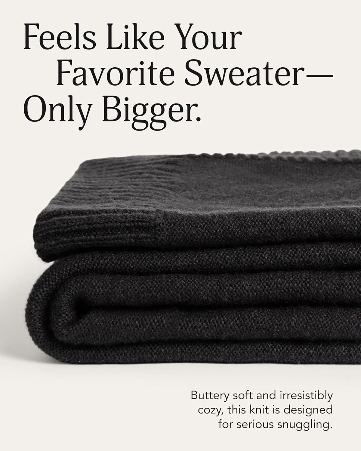 UnHide Classic Knit Blanket - 60" x 80" Ultra-Soft & Lightweight Oversized Knit Throw - Versatile Cozy & Breathable Bedroom, Living Room Blanket - Night Owl